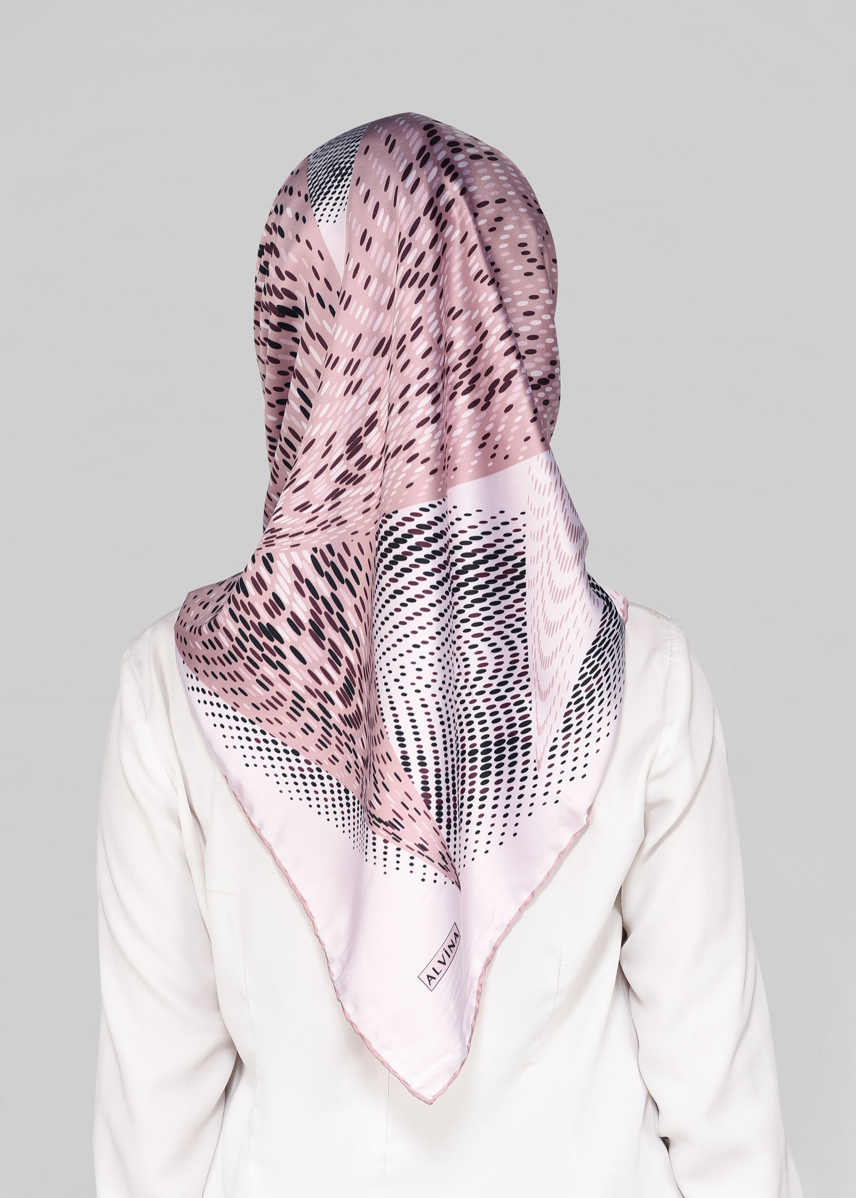 Tesettür giyim PUDRA 5548-1 ALVİNA DESENLİ EŞARP