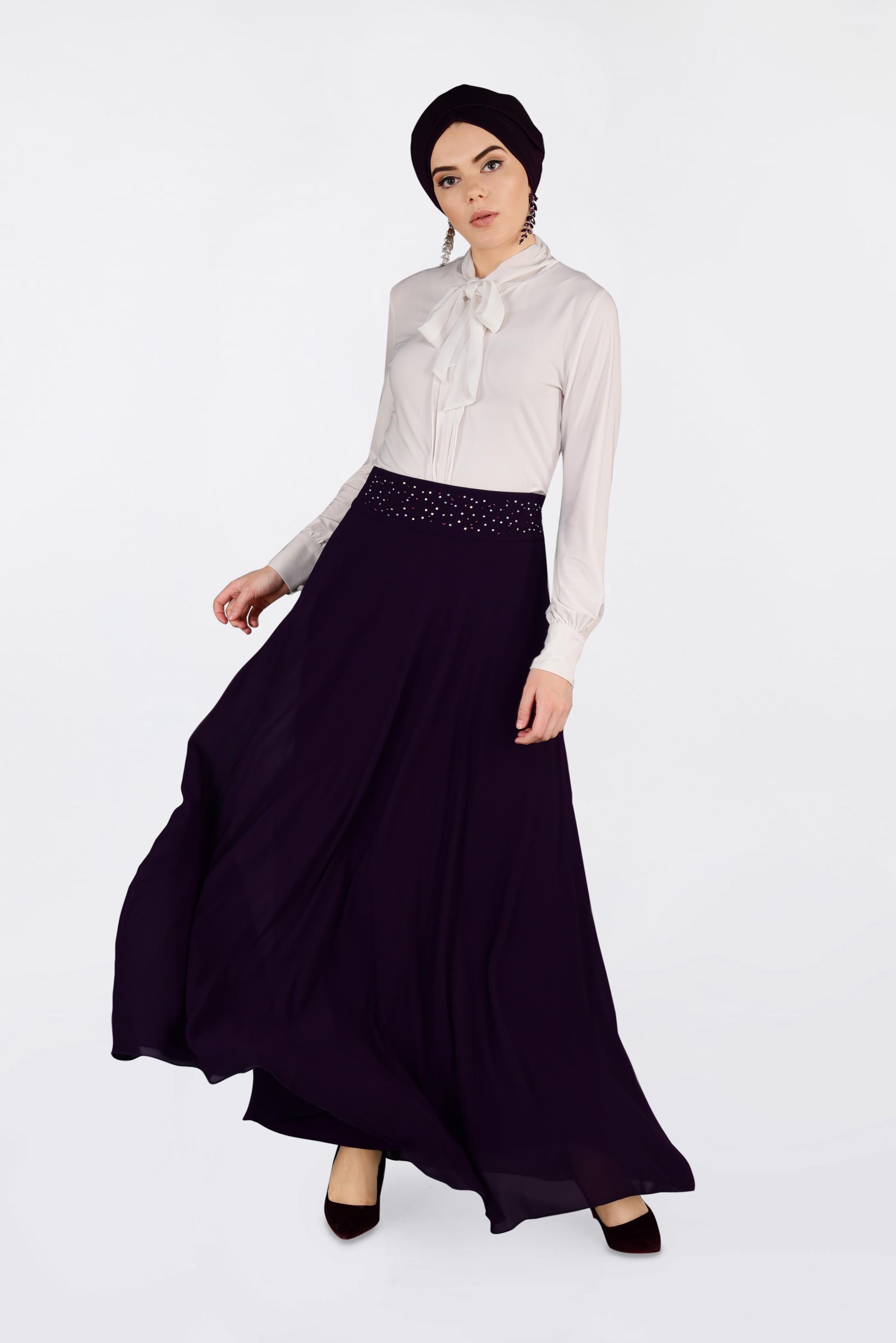 Hijab clothing DAMSON 6194 NEW MULTİ ŞİFON ETEK 38/46