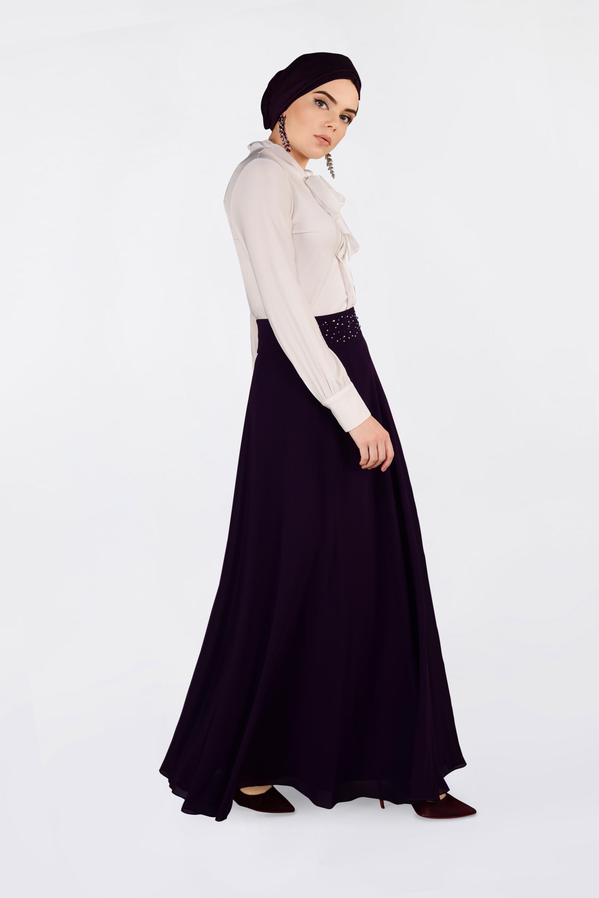 Hijab clothing DAMSON 6194 NEW MULTİ ŞİFON ETEK 38/46