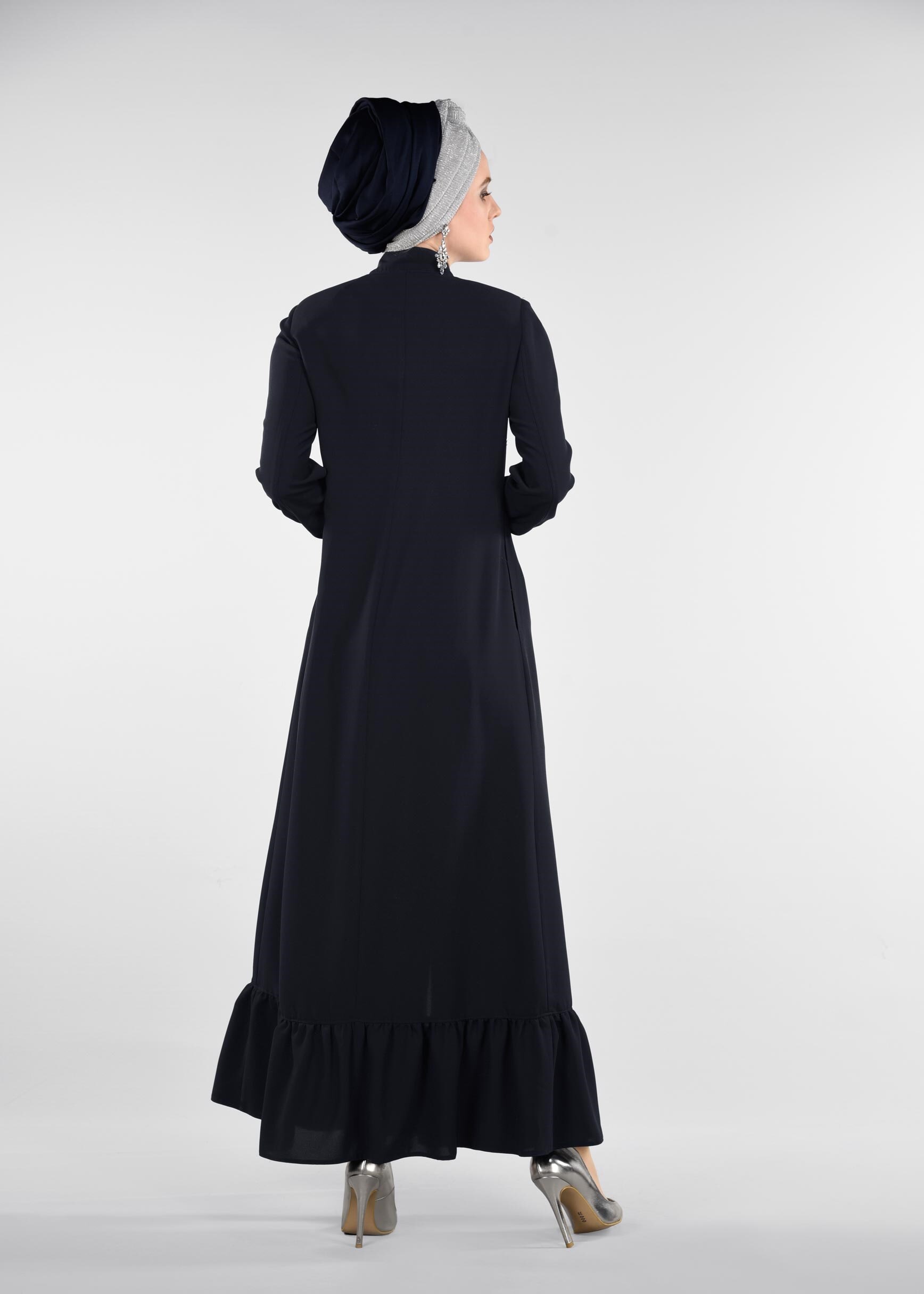 Tesettür giyim LACİVERT TAŞLI FERACE 8262 