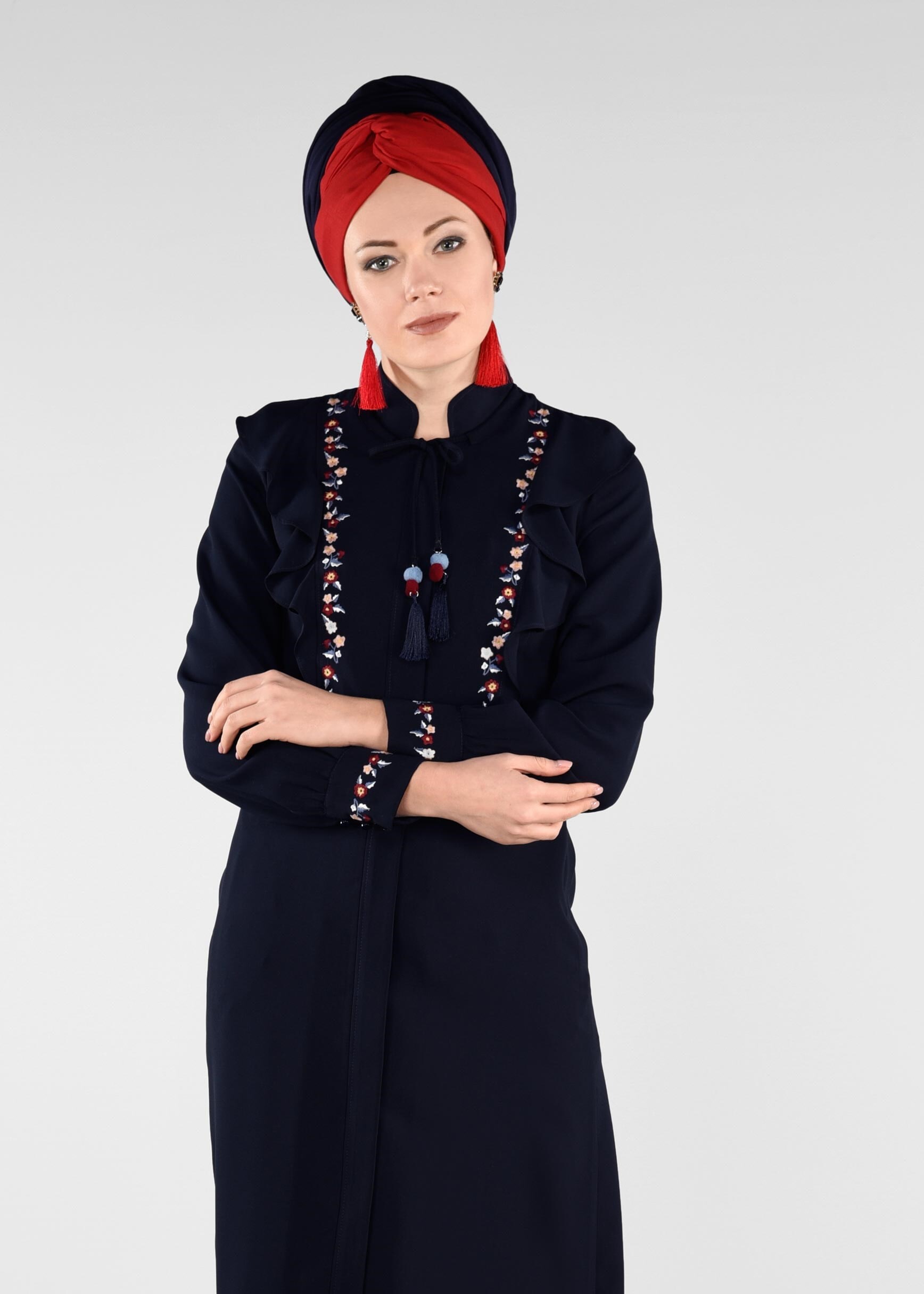 Tesettür giyim LACİVERT 8263 ESMA 6331 FERACE 38/46 TEK40