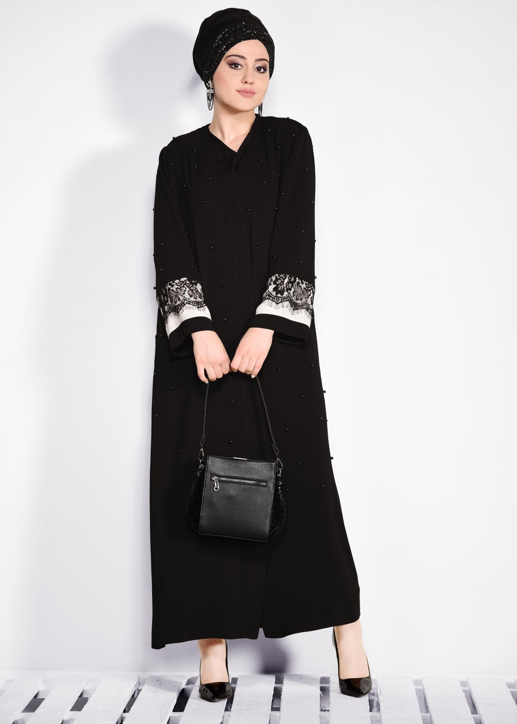 Hijab clothing BLACK 8265 VİRONA FERACE 46/52 TEK44