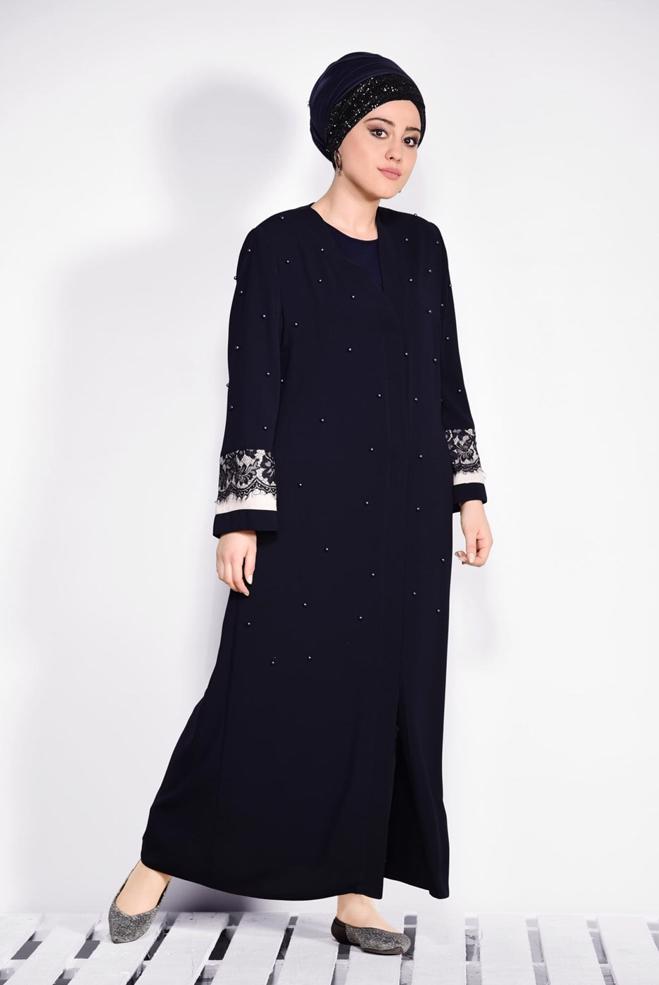 Hijab clothing NAVY BLUE 8265 VİRONA FERACE 46/52 TEK44 - ALVİNA