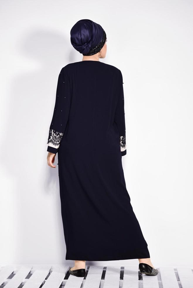 Hijab clothing NAVY BLUE 8265 VİRONA FERACE 46/52 TEK44 - ALVİNA