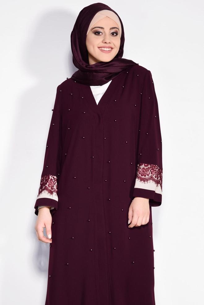 Hijab clothing CLARET RED 8265 VİRONA FERACE 46/52 TEK44 - ALVİNA