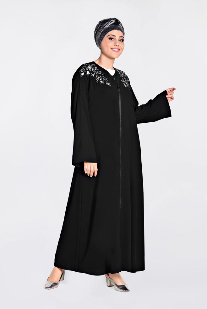Hijab clothing BLACK 8278 GİNO FERACE 42/48 TEK40 - ALVİNA