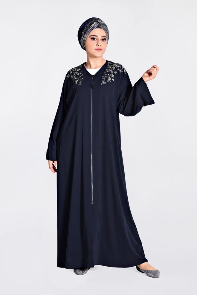 Hijab clothing NAVY BLUE 8278 GİNO FERACE 42/48 TEK40 - ALVİNA
