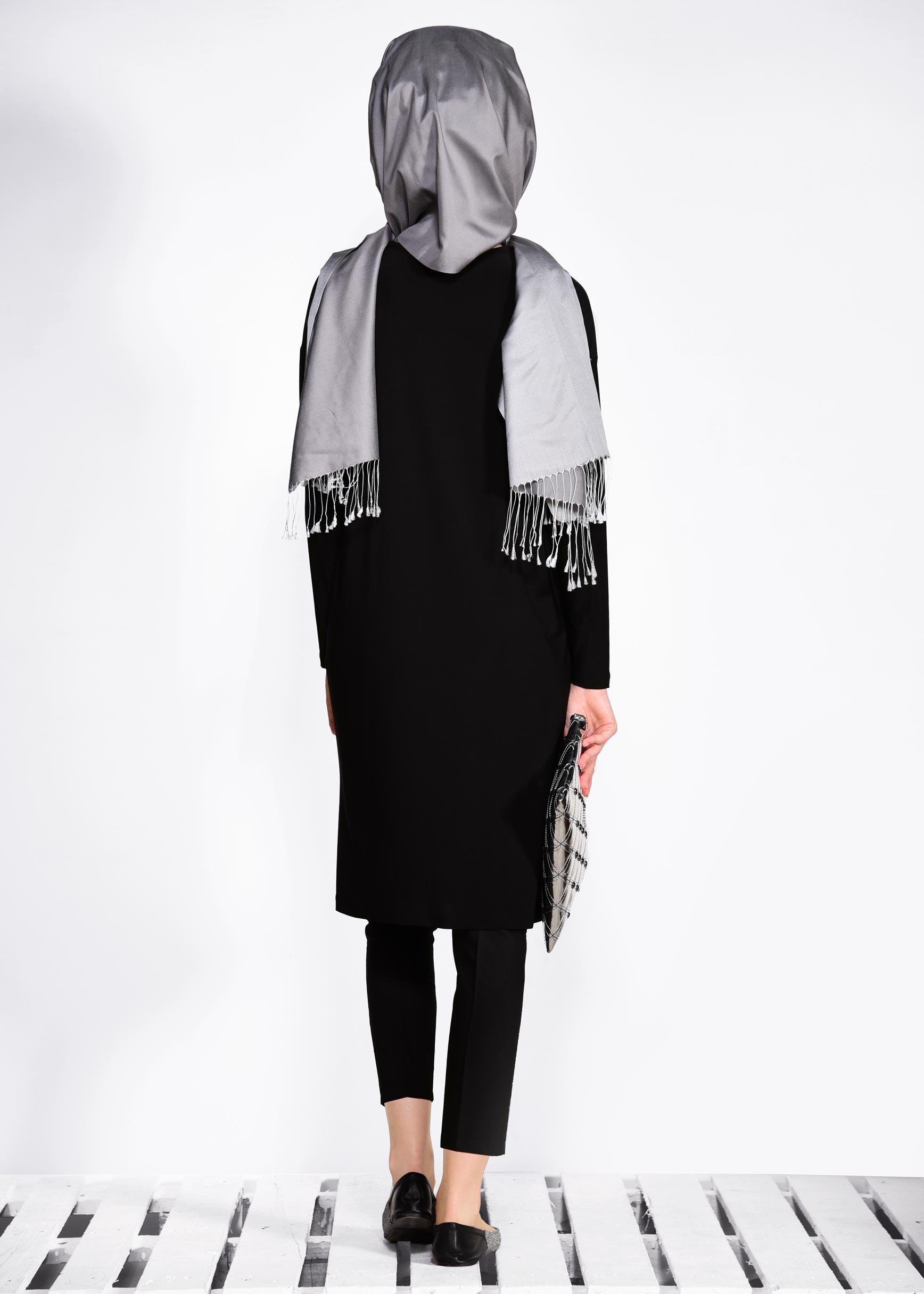 Tesettür giyim SİYAH 4111 SOMENY HIRKA 40/48