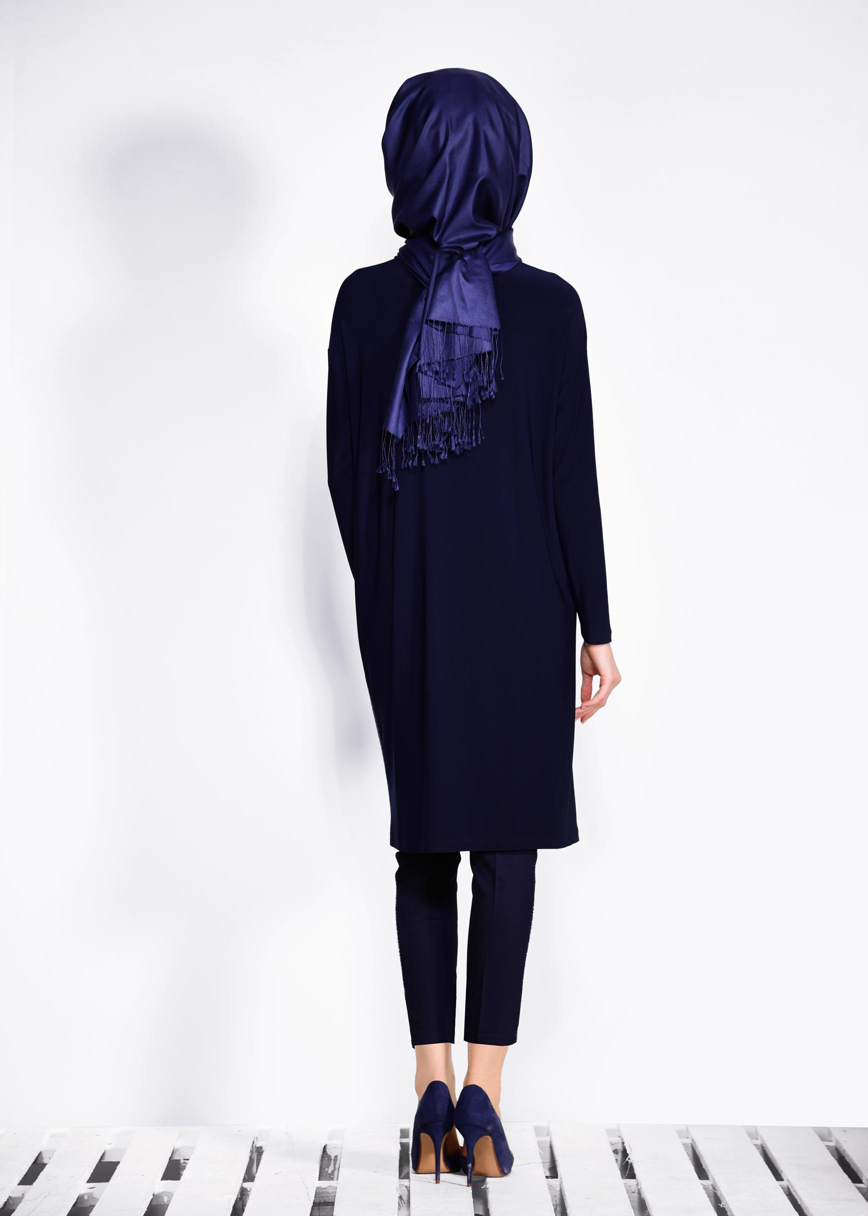 Tesettür giyim LACİVERT 4111 SOMENY HIRKA 40/48