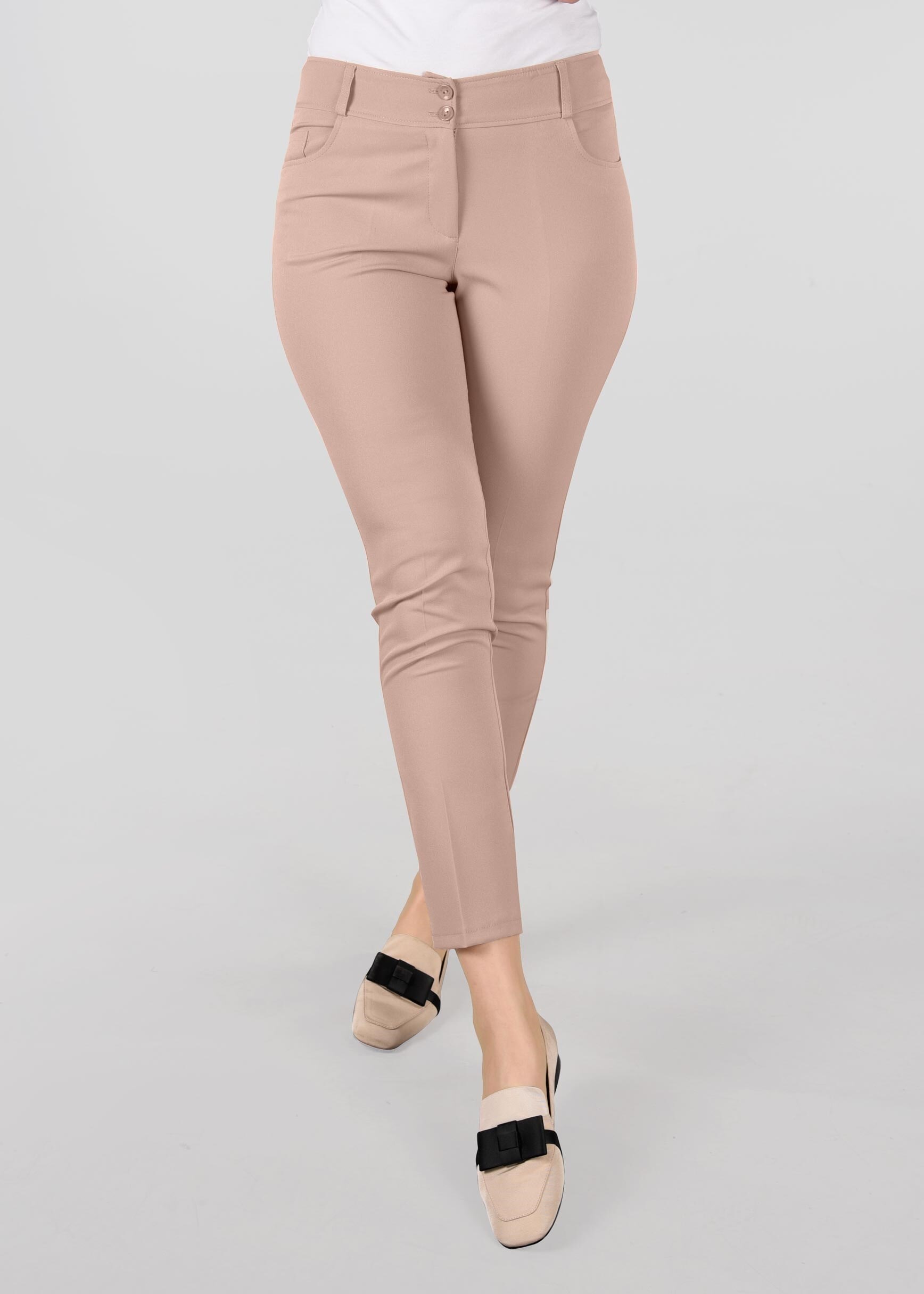 Tesettür giyim KAHVE KLASİK KESİM PANTOLON 7287