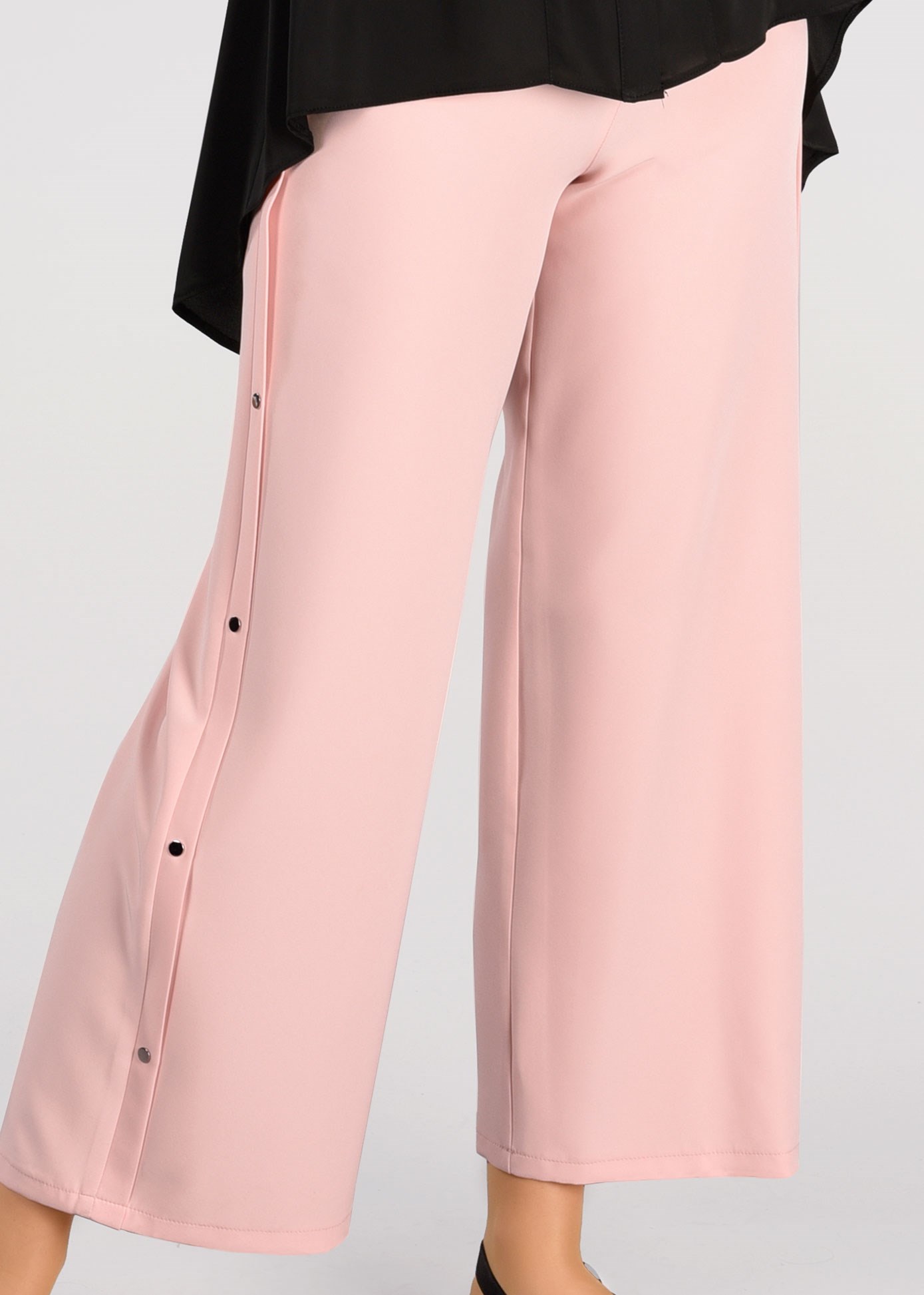 Tesettür giyim PUDRA ÇITÇIT DETAYLI PANTOLON 7288