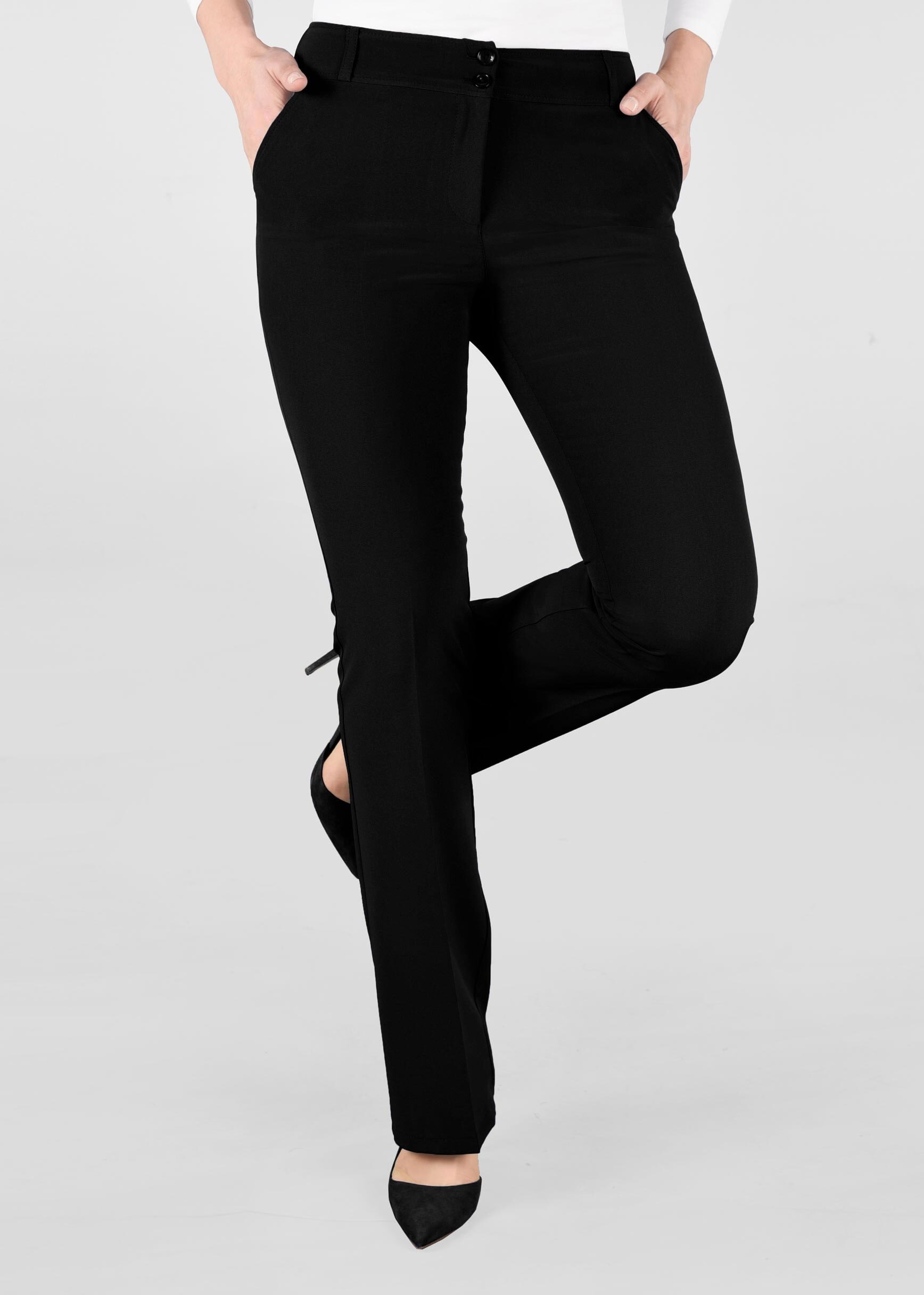 Tesettür giyim SİYAH BOL PAÇA KLASİK PANTOLON 7291