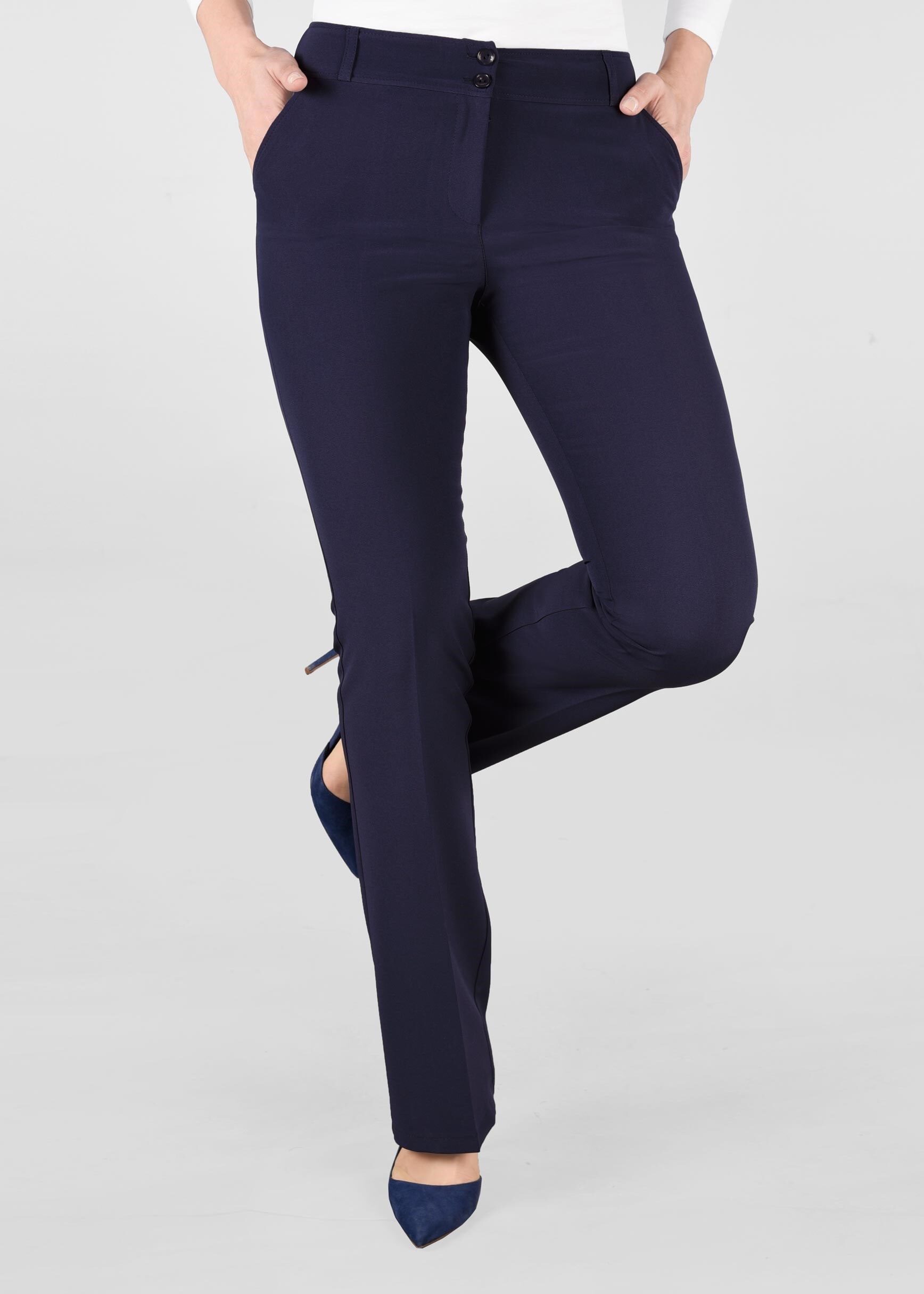 Tesettür giyim LACİVERT BOL PAÇA KLASİK PANTOLON 7291