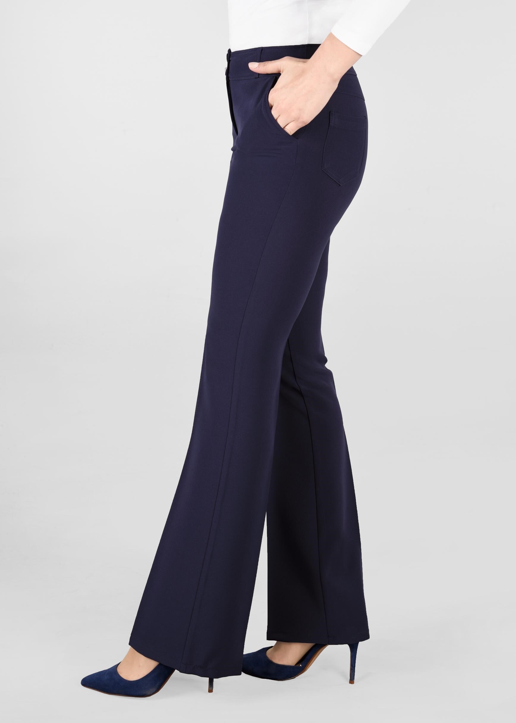 Tesettür giyim LACİVERT BOL PAÇA KLASİK PANTOLON 7291