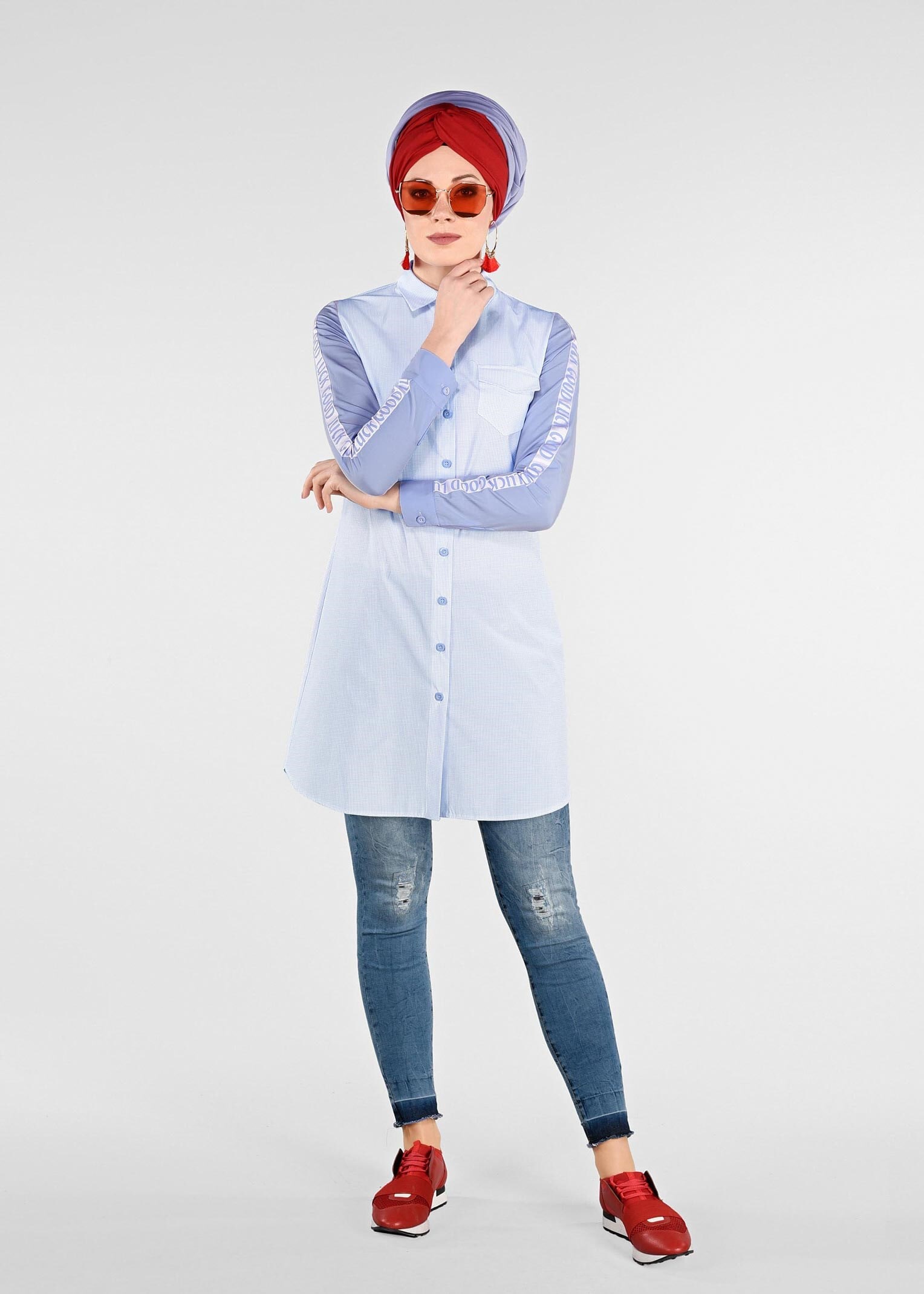 Hijab clothing BLUE 7300 BELİSA DENİM PANTOLON 36/44