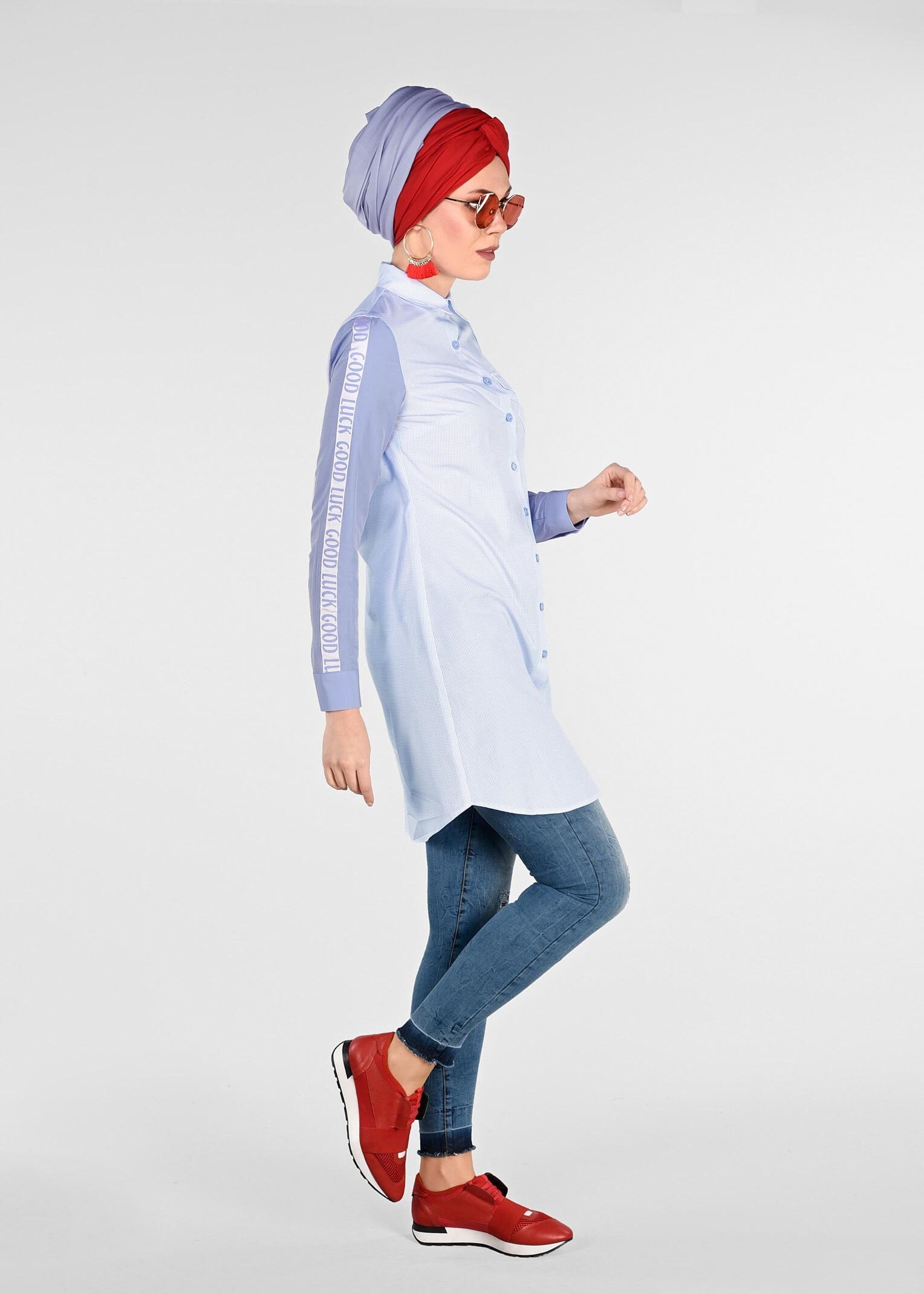 Hijab clothing BLUE 7300 BELİSA DENİM PANTOLON 36/44
