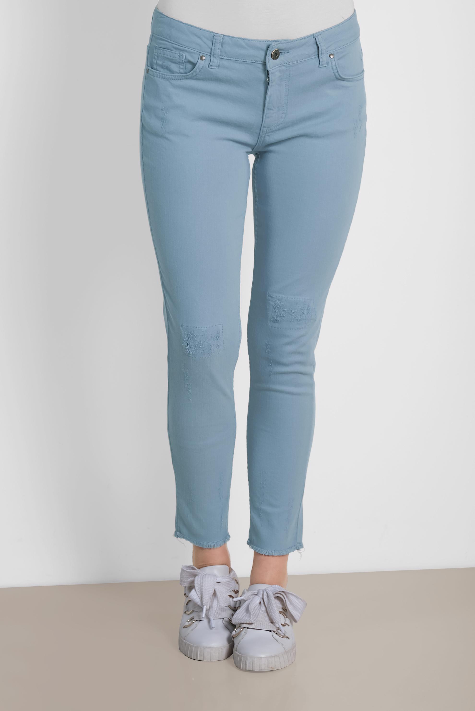 Tesettür giyim MAVİ BİLEK KISMI PÜSKÜLLÜ PANTOLON 7303