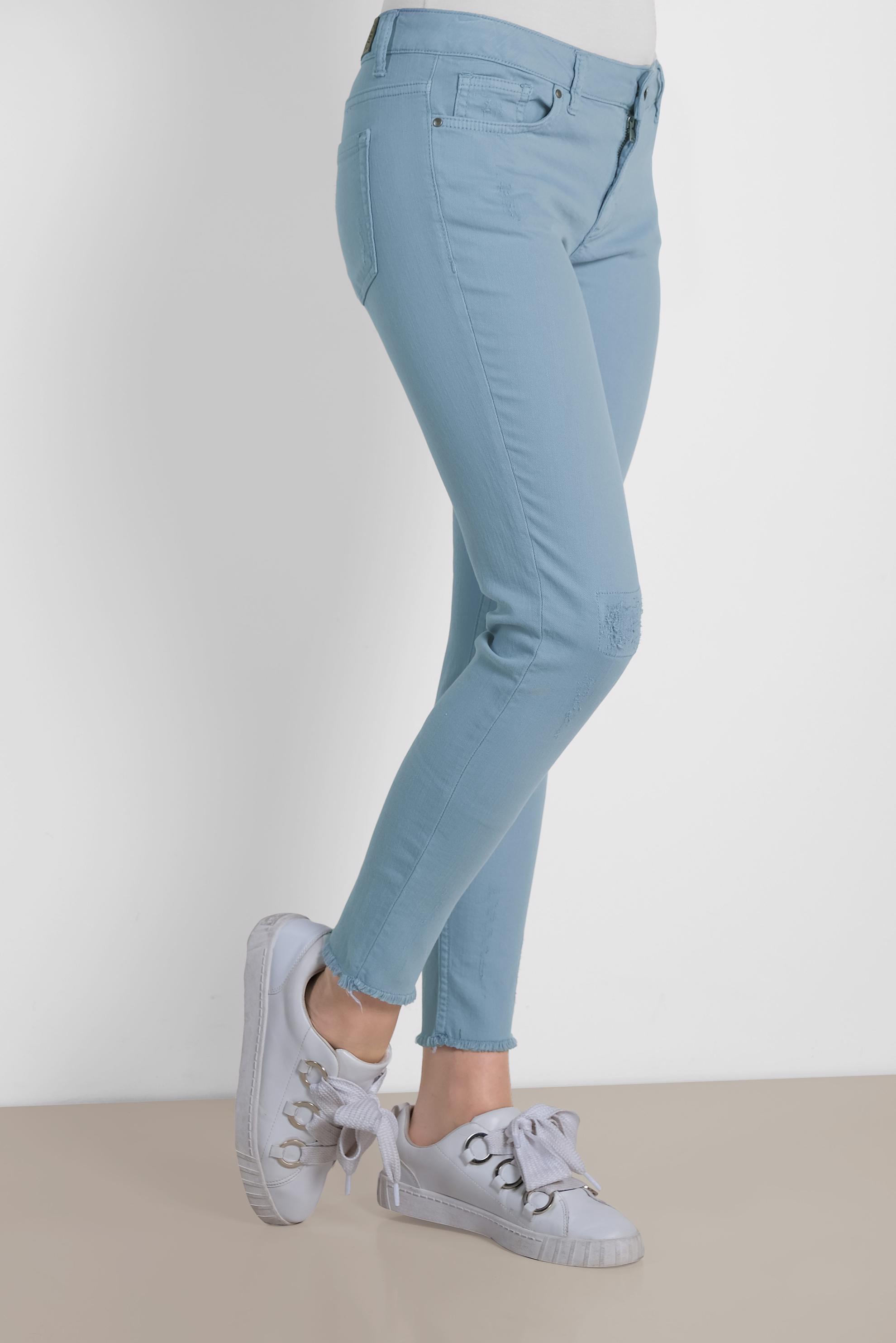 Tesettür giyim MAVİ BİLEK KISMI PÜSKÜLLÜ PANTOLON 7303