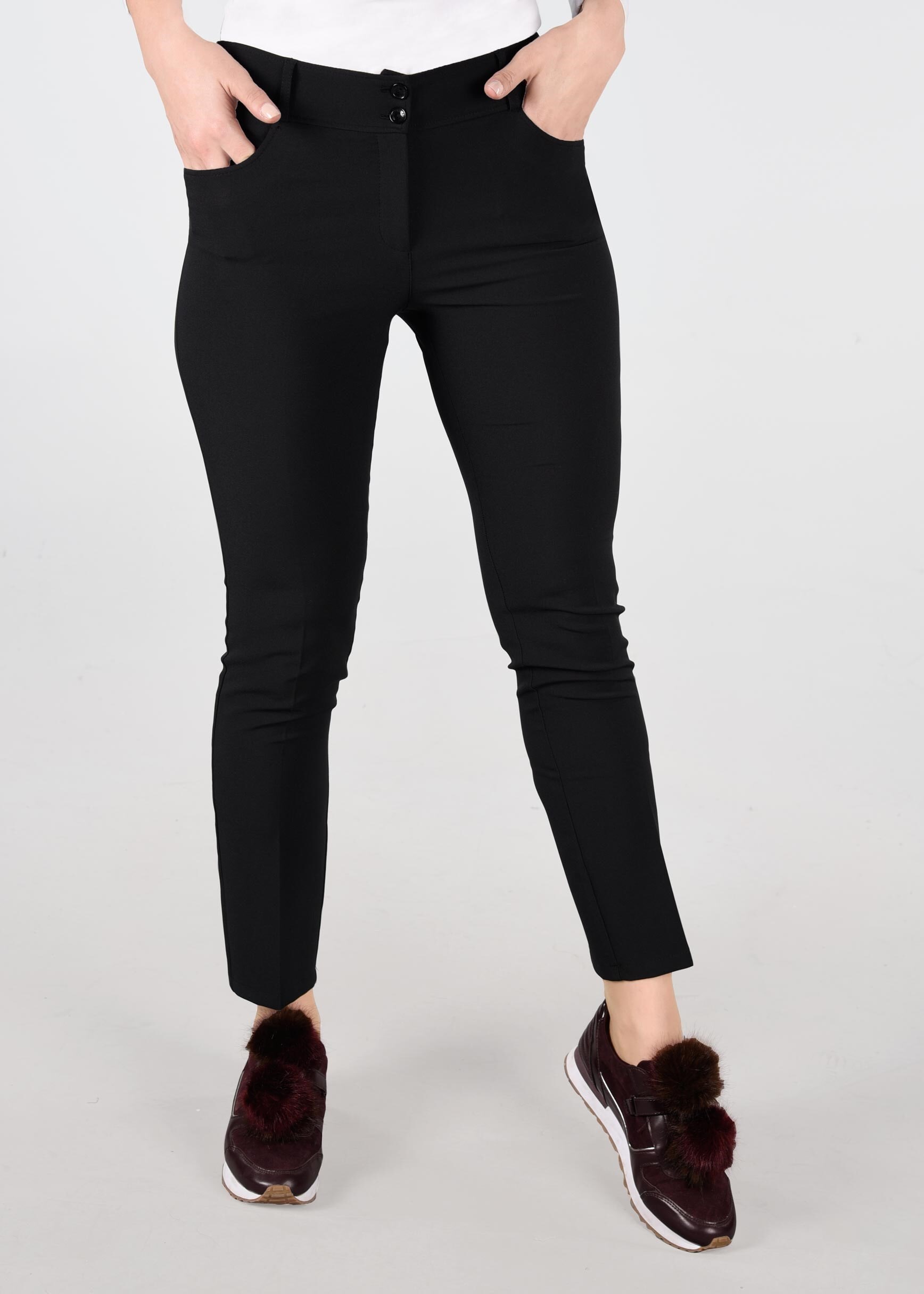 Tesettür giyim SİYAH YÜKSEK BEL PANTOLON 7305