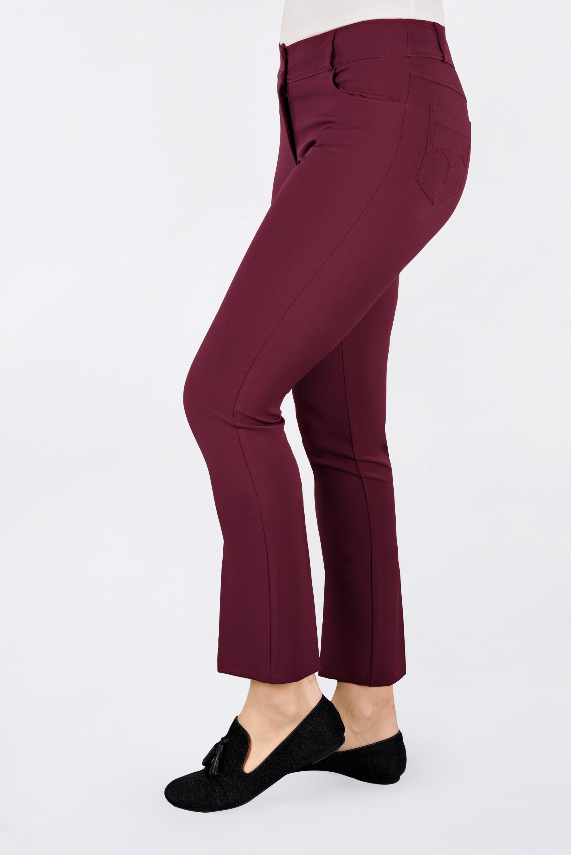 Tesettür giyim BORDO YÜKSEK BEL PANTOLON 7305