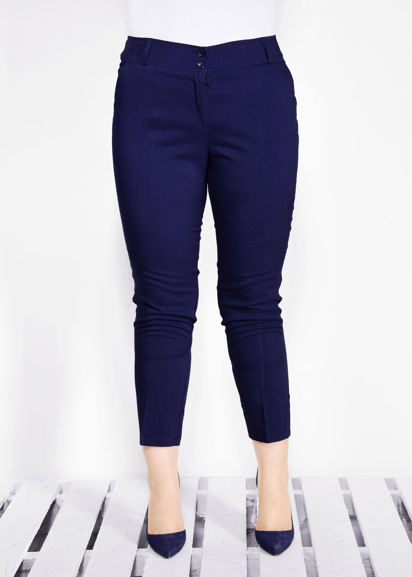 Tesettür giyim LACİVERT BORU PAÇA PANTOLON 7306