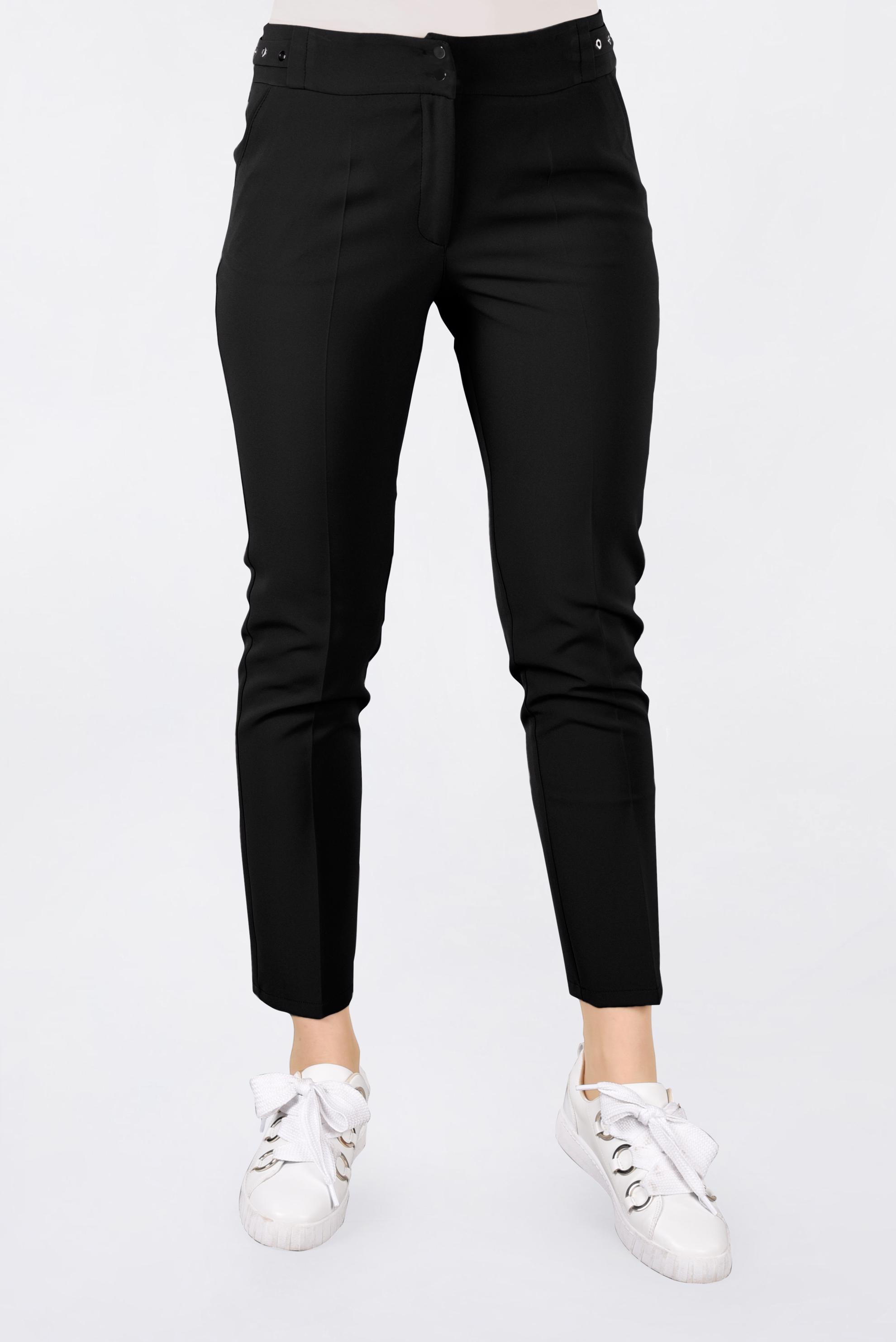 Tesettür giyim SİYAH BEL KISMI KUŞGÖZÜ DETAYLI PANTOLON 7307