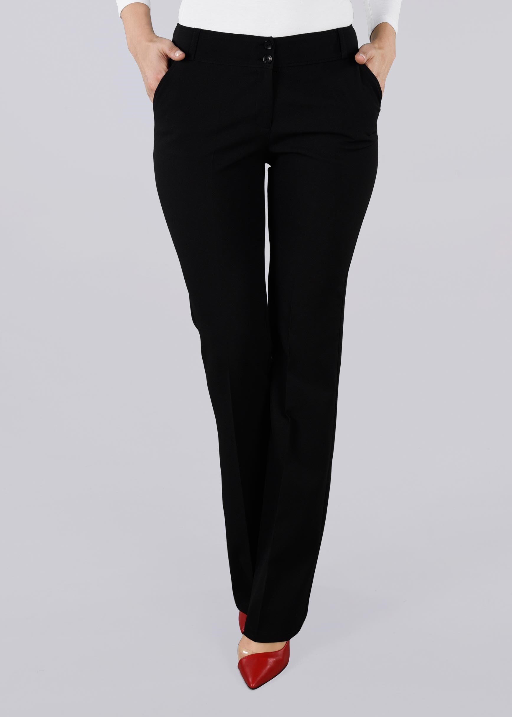 Tesettür giyim SİYAH BOL PAÇA KUMAŞ PANTOLON 7319