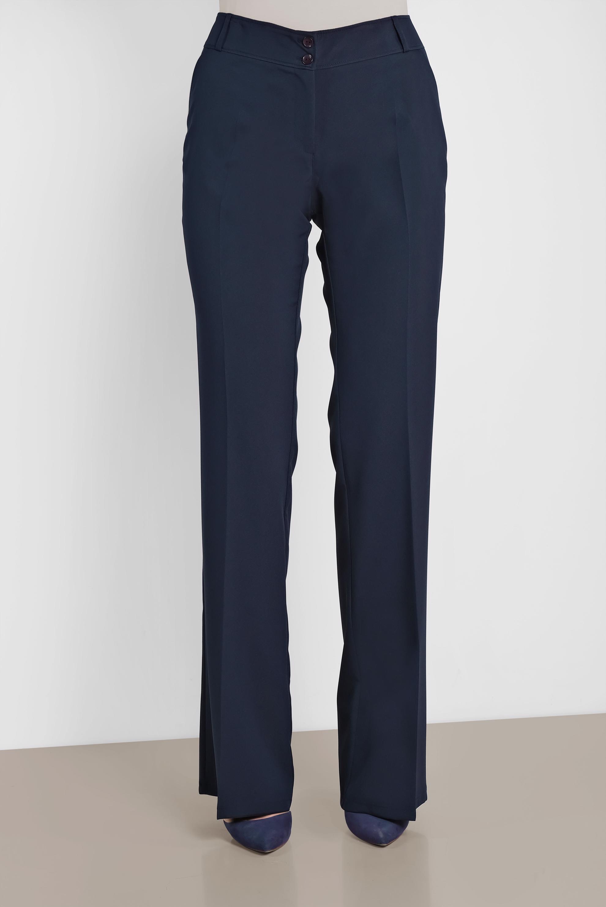 Tesettür giyim LACİVERT BOL PAÇA KUMAŞ PANTOLON 7319