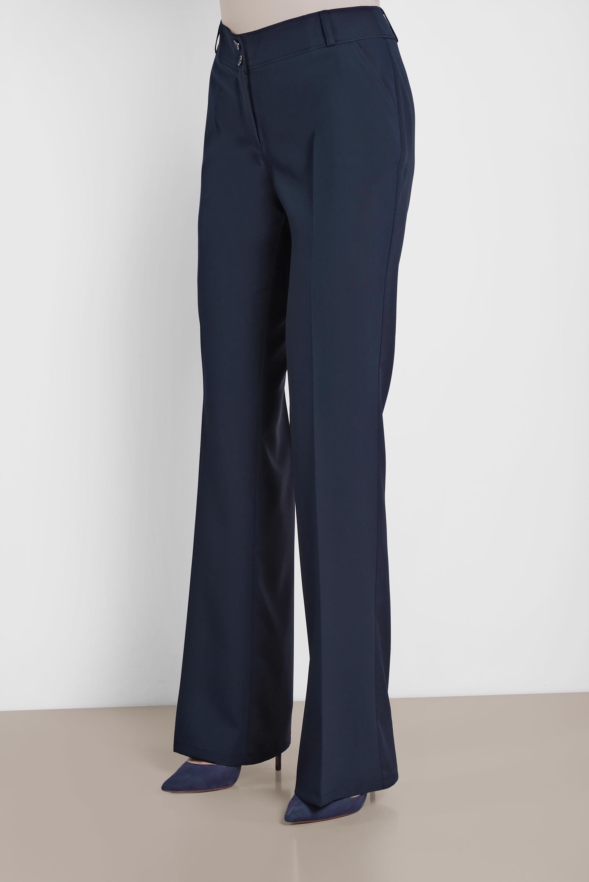 Tesettür giyim LACİVERT BOL PAÇA KUMAŞ PANTOLON 7319