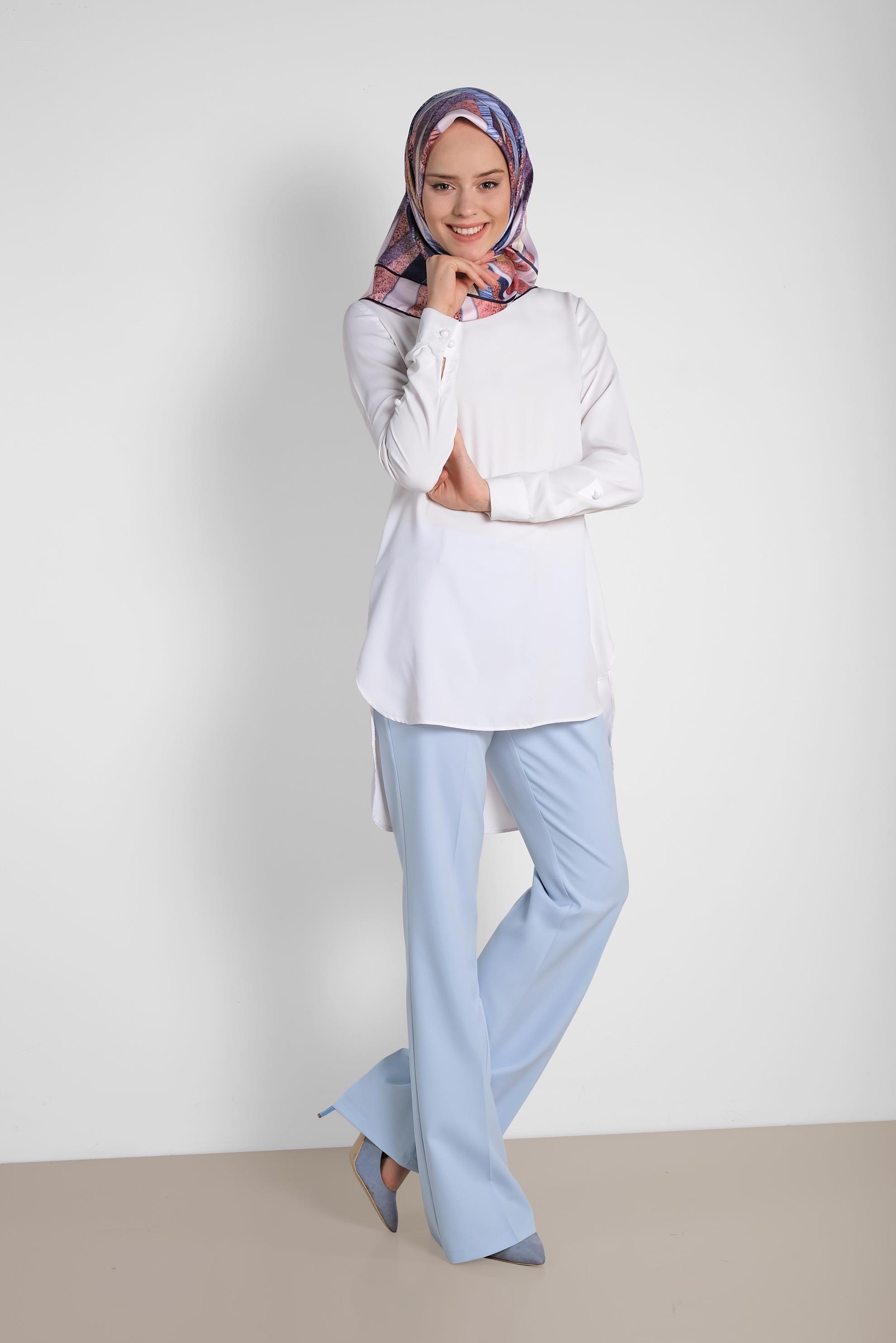 Hijab clothing BLUE 7319 ZADE PANTOLON 36/46 TEK40