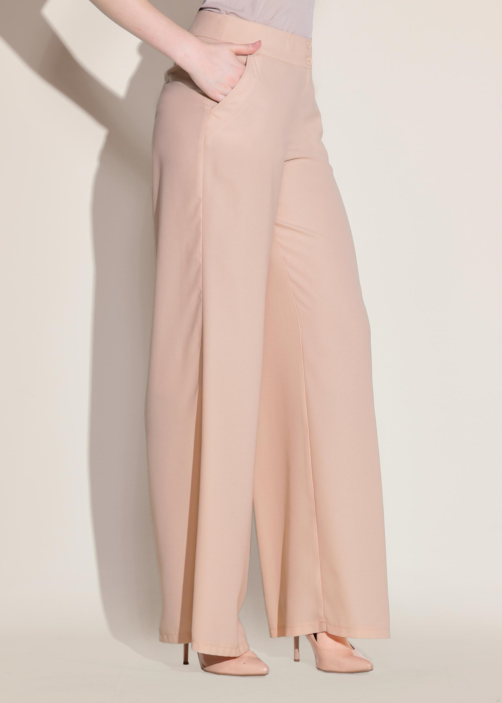 Tesettür giyim PUDRA BOL PAÇA PANTOLON 7321