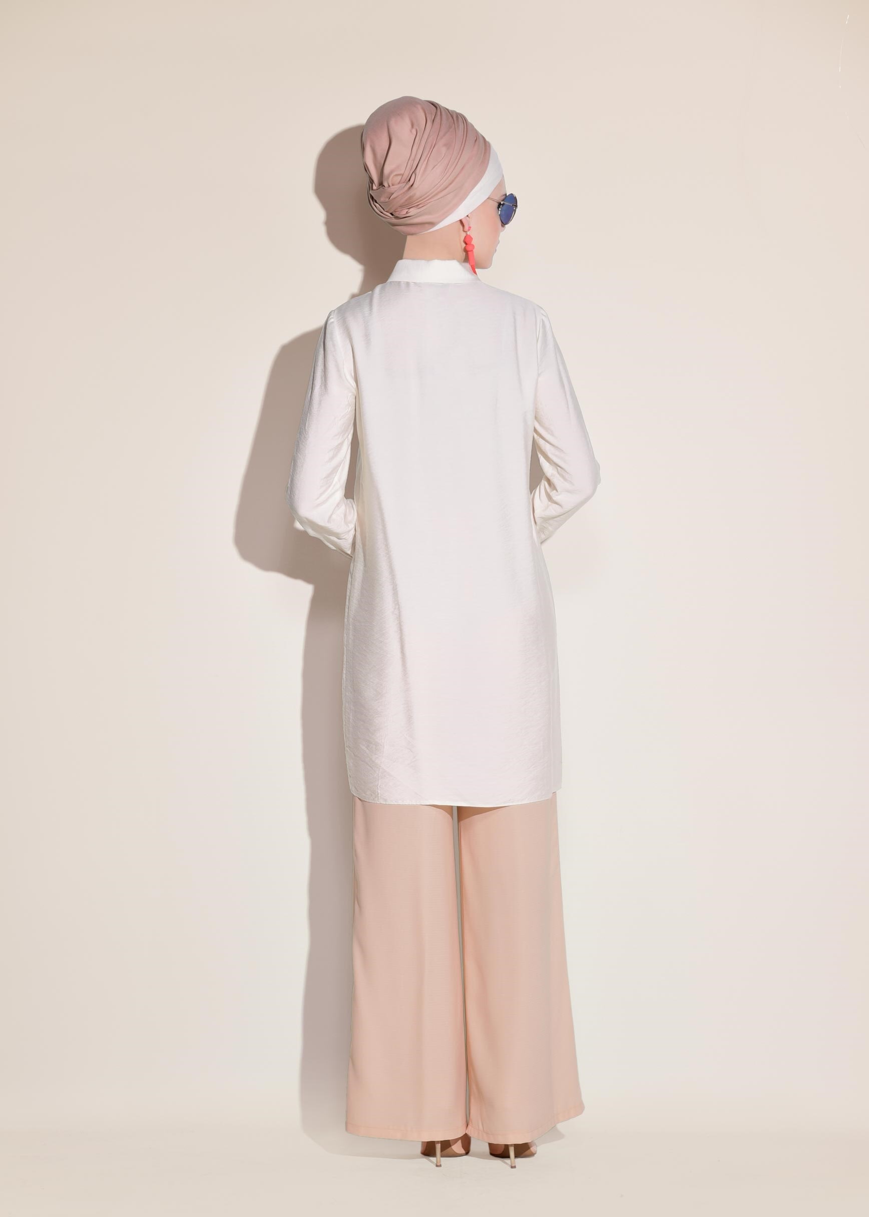 Tesettür giyim PUDRA BOL PAÇA PANTOLON 7321