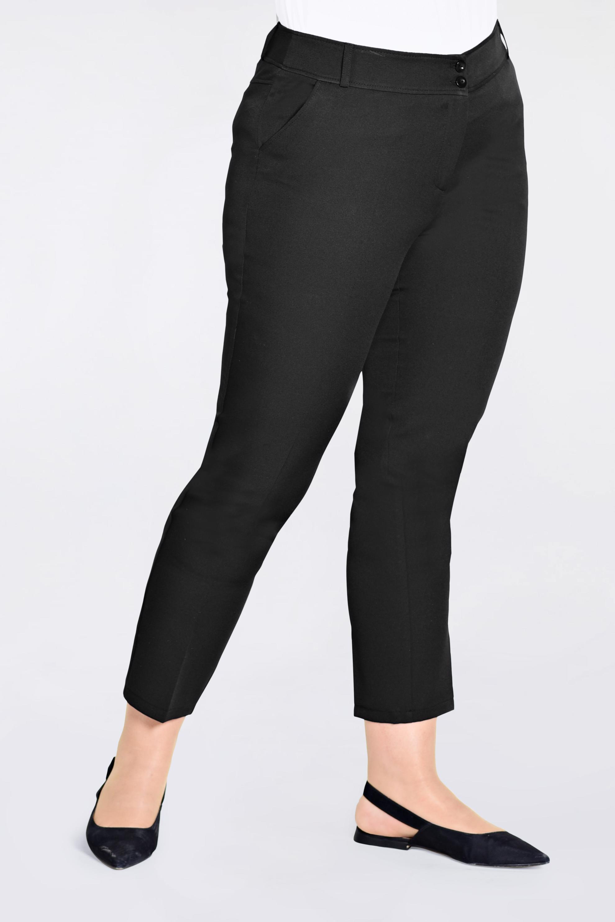 Tesettür giyim SİYAH KUMAŞ PANTOLON 7322