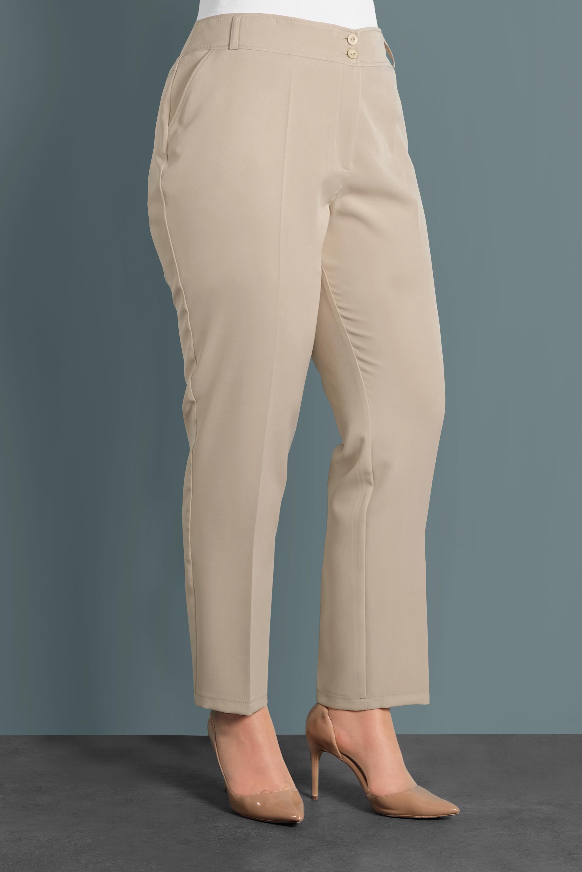 Tesettür giyim BEJ KUMAŞ PANTOLON 7322