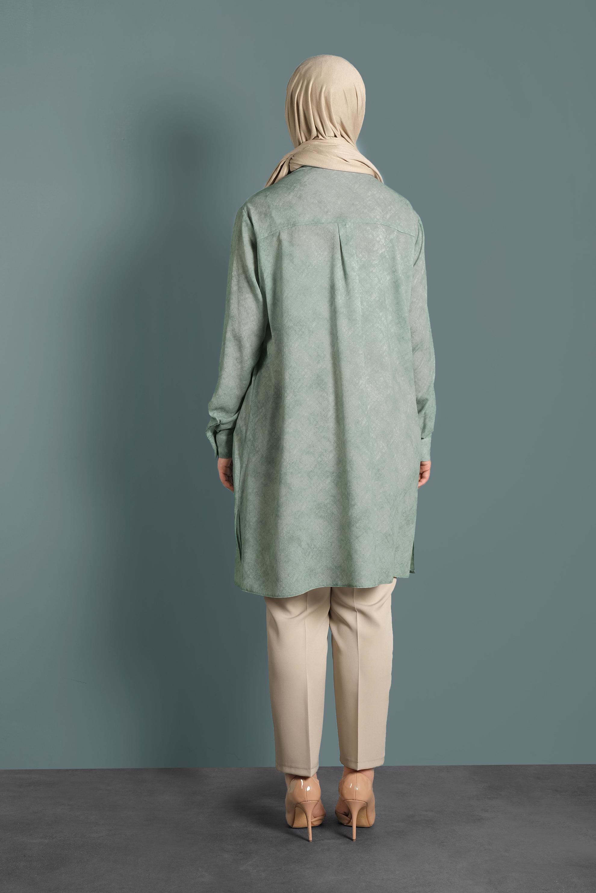 Tesettür giyim BEJ KUMAŞ PANTOLON 7322