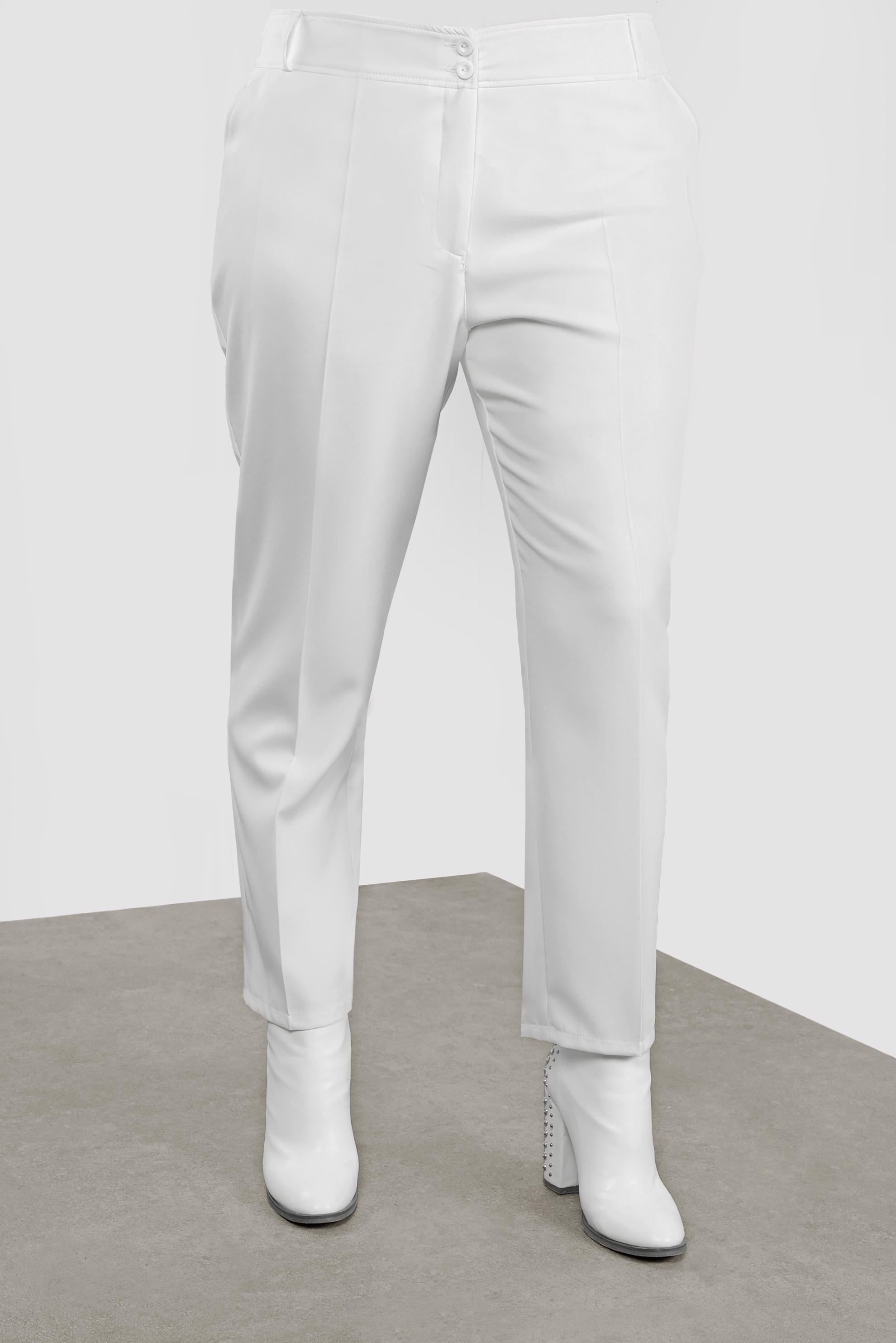 Tesettür giyim EKRU KUMAŞ PANTOLON 7322