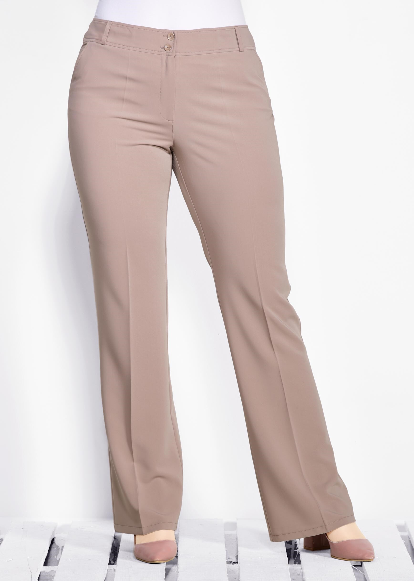 Tesettür giyim BEJ YÜKSEL BEL PANTOLON 7325