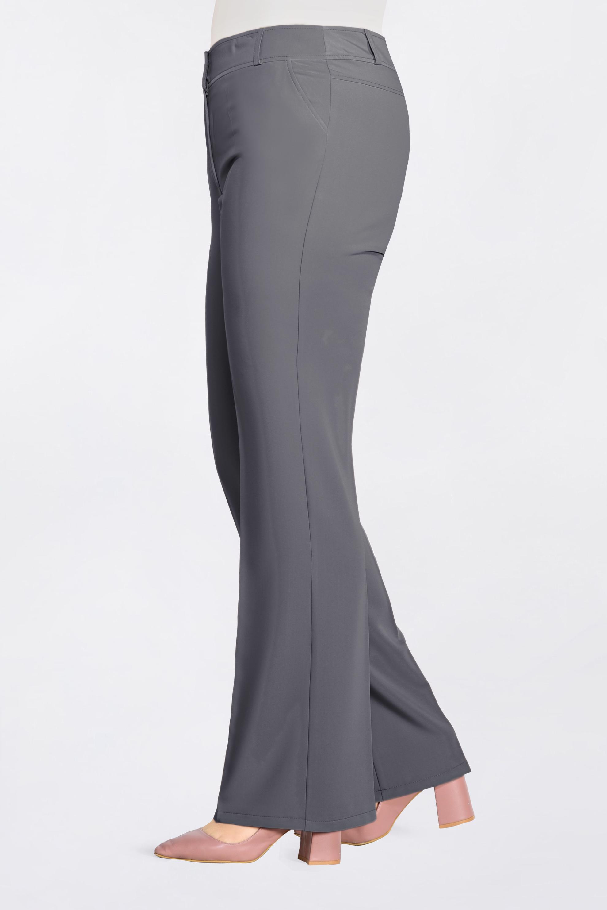 Tesettür giyim GRİ YÜKSEL BEL PANTOLON 7325