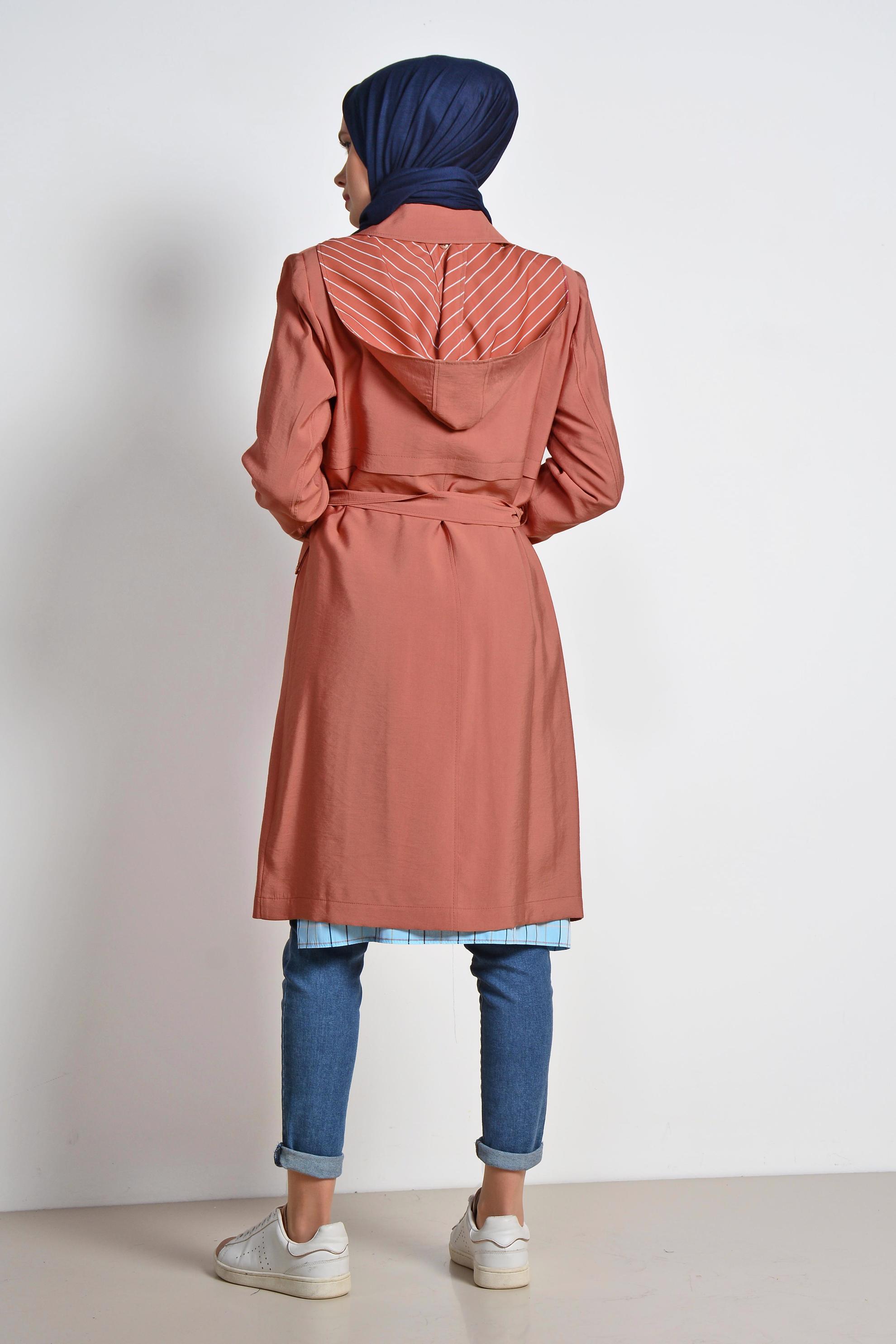 Tesettür giyim MAVİ ARA BEL PAMUKLU DENİM PANTOLON 7328