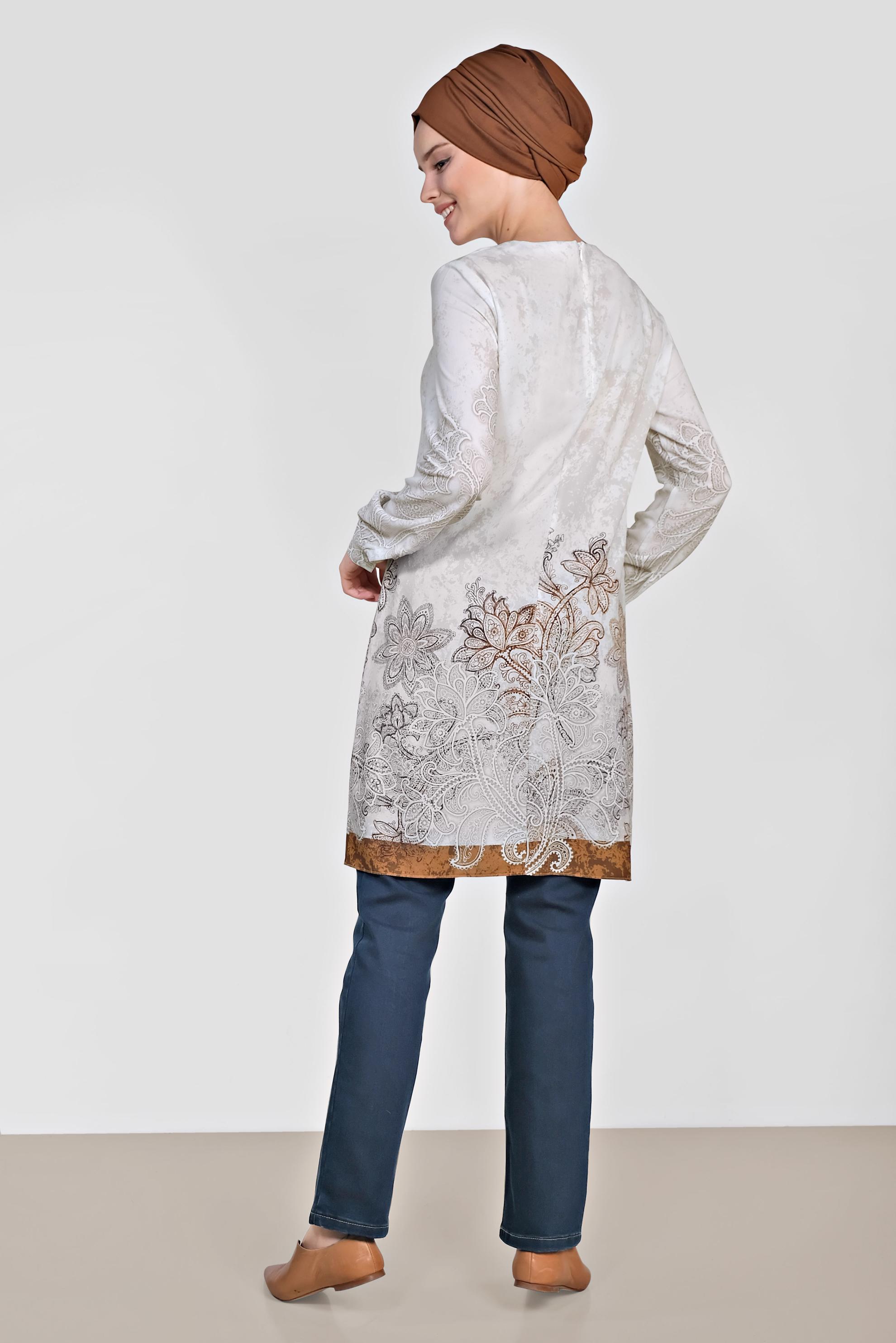 Tesettür giyim LACİVERT BORU PAÇA DENİM PANTOLON 7329