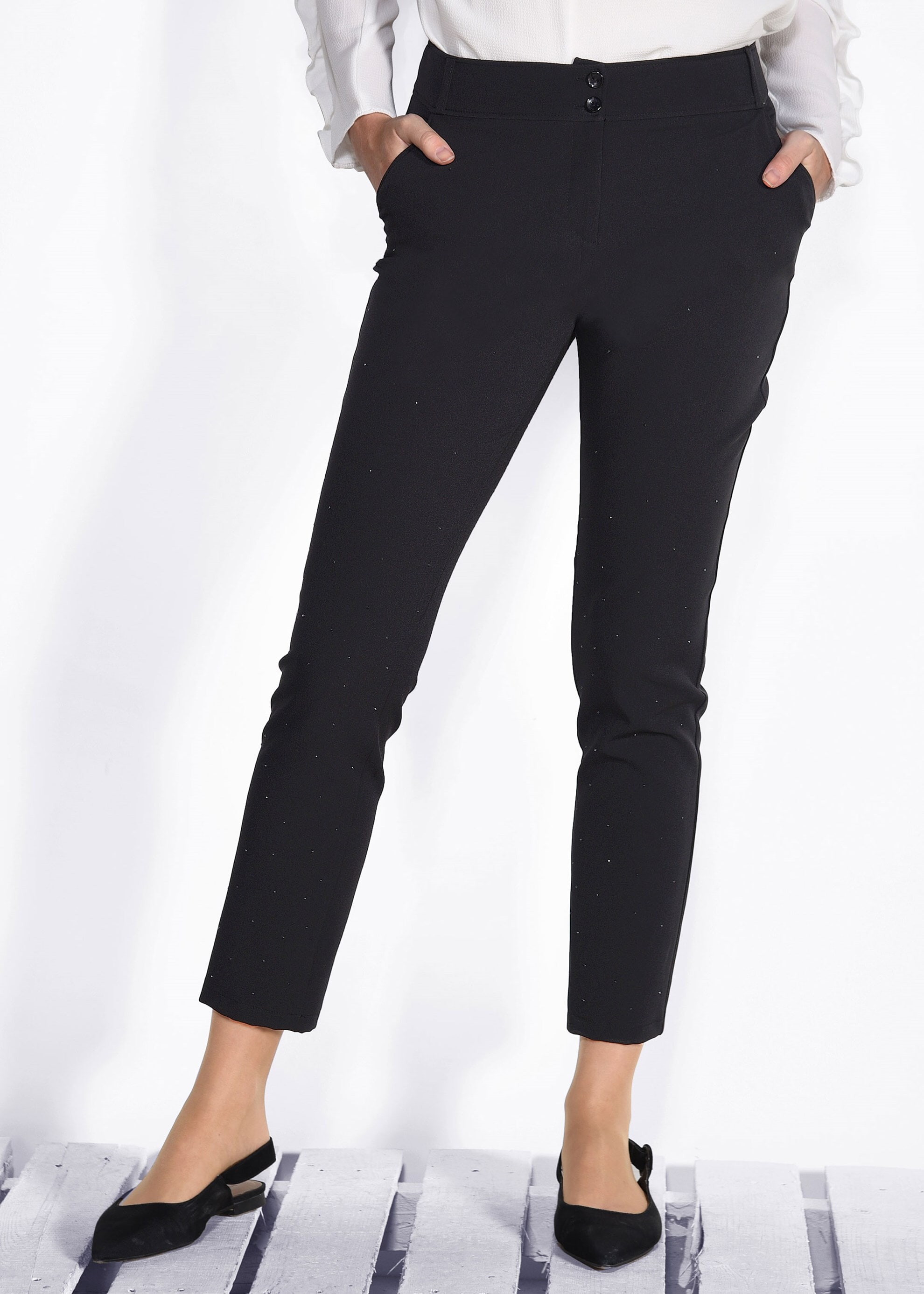 Tesettür giyim SİYAH DÜZ KESİM KLASİK PANTOLON 7341