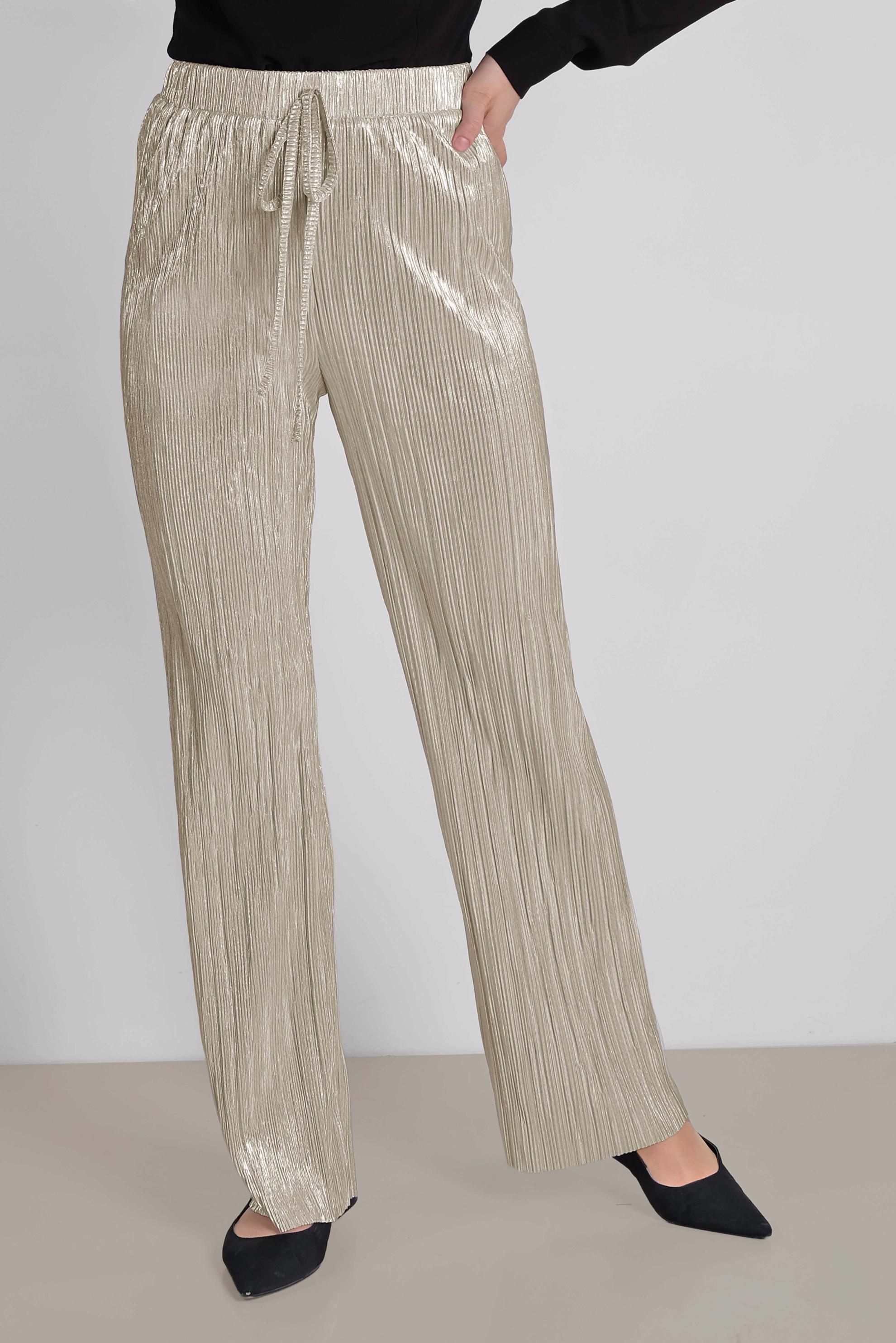 Hijab clothing WHITE 7345 PİLİSE FOİL PANTOLON 38/46 TEK36