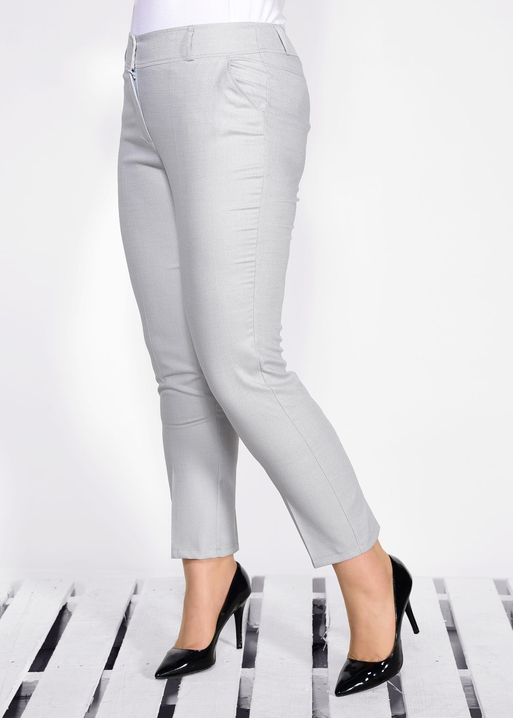 Tesettür giyim GRİ DESENLİ PANTOLON 7366