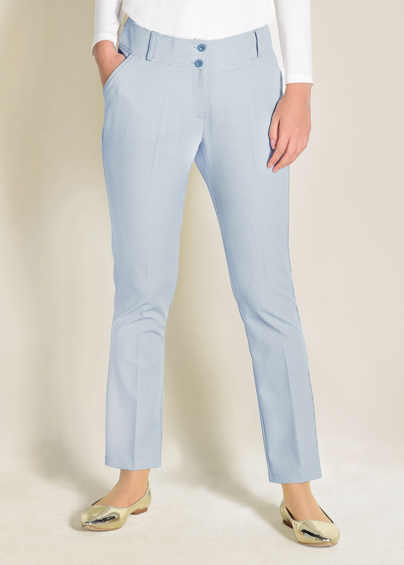 Tesettür giyim LACİVERT DESENLİ PANTOLON 7375