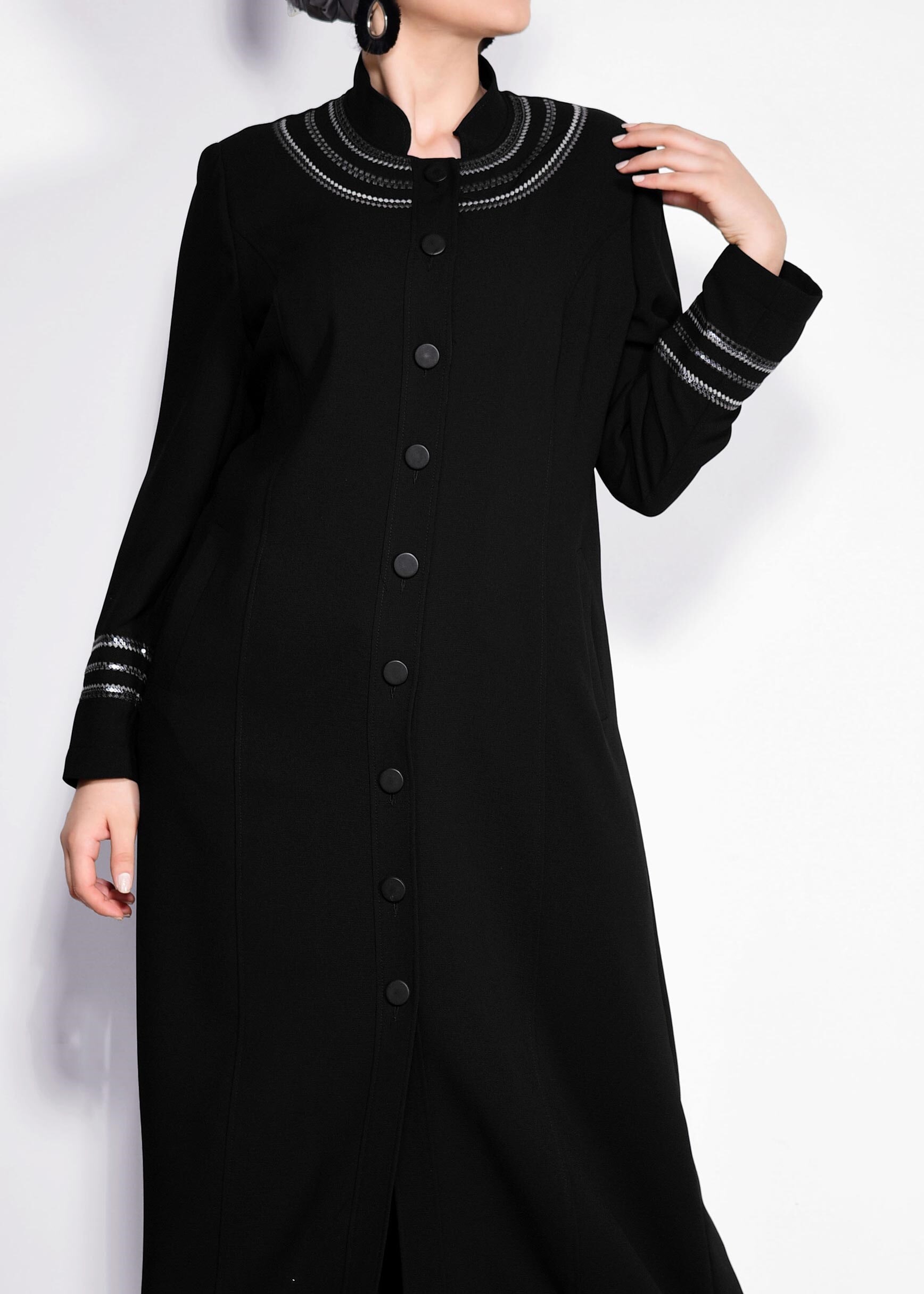 Hijab clothing BLACK 1282 ENİGMA PARDESÜ 46/52 TEK44