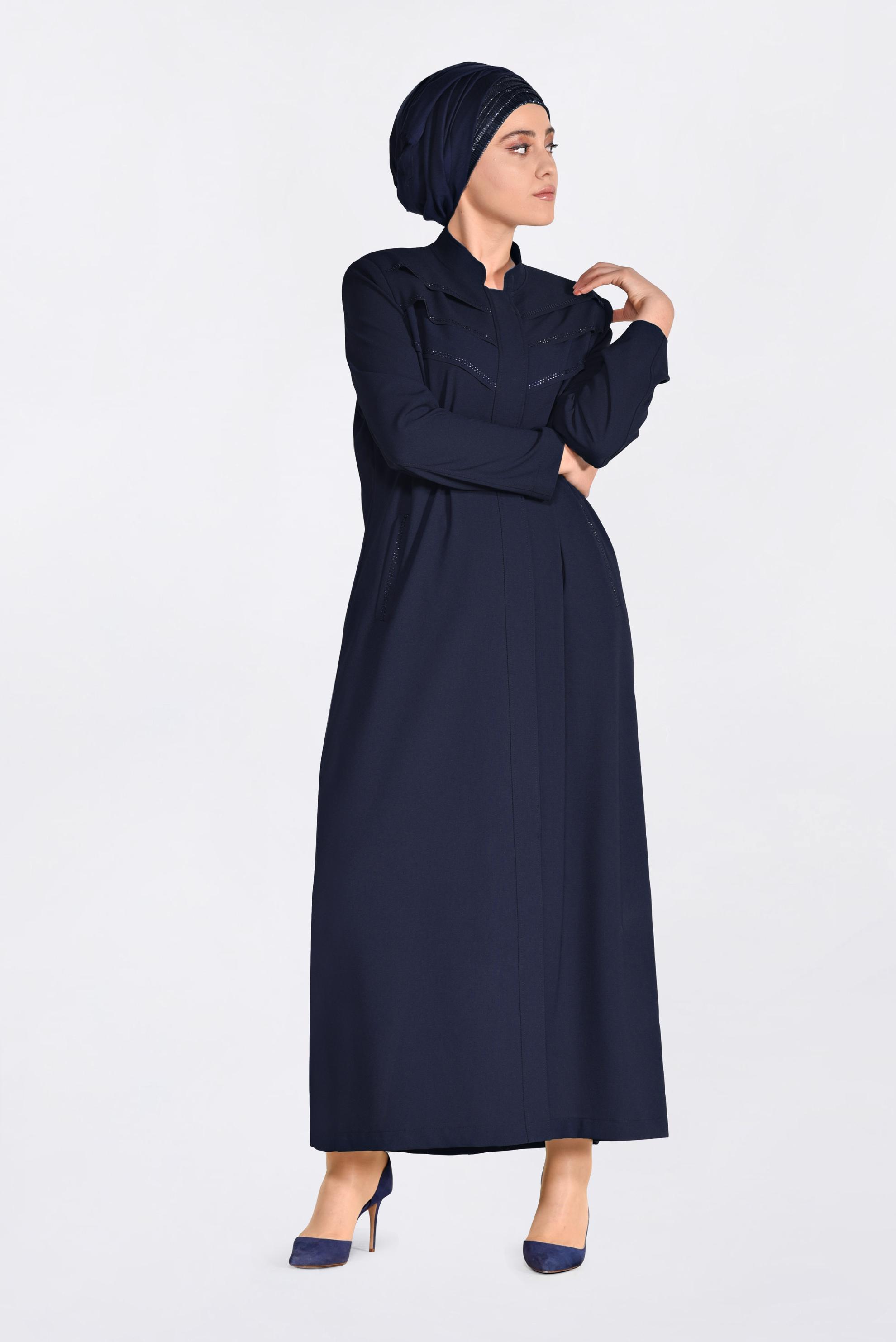 Hijab clothing NAVY BLUE 1291 ENİGMA PARDESÜ 46/54 TEK44