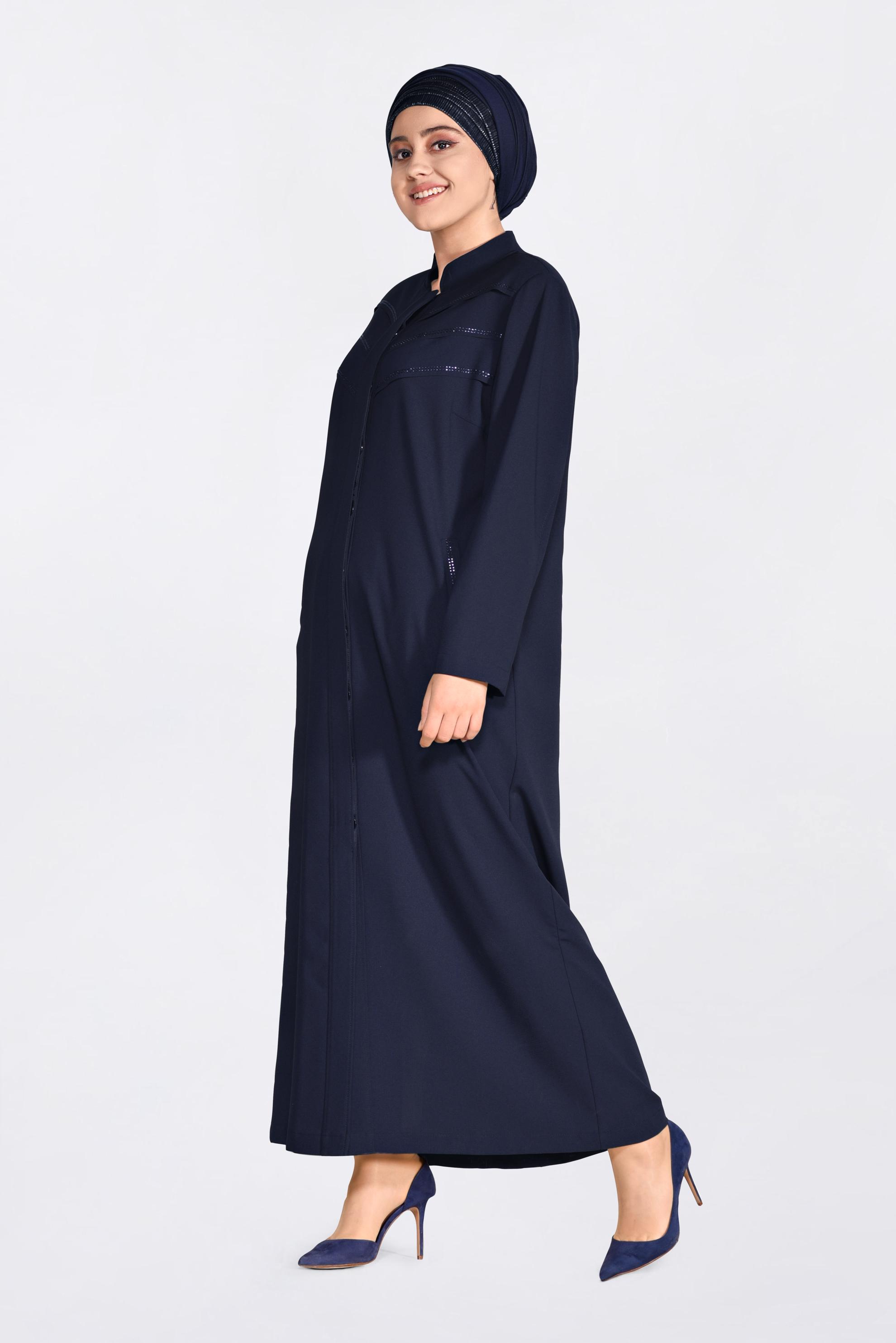 Hijab clothing NAVY BLUE 1291 ENİGMA PARDESÜ 46/54 TEK44