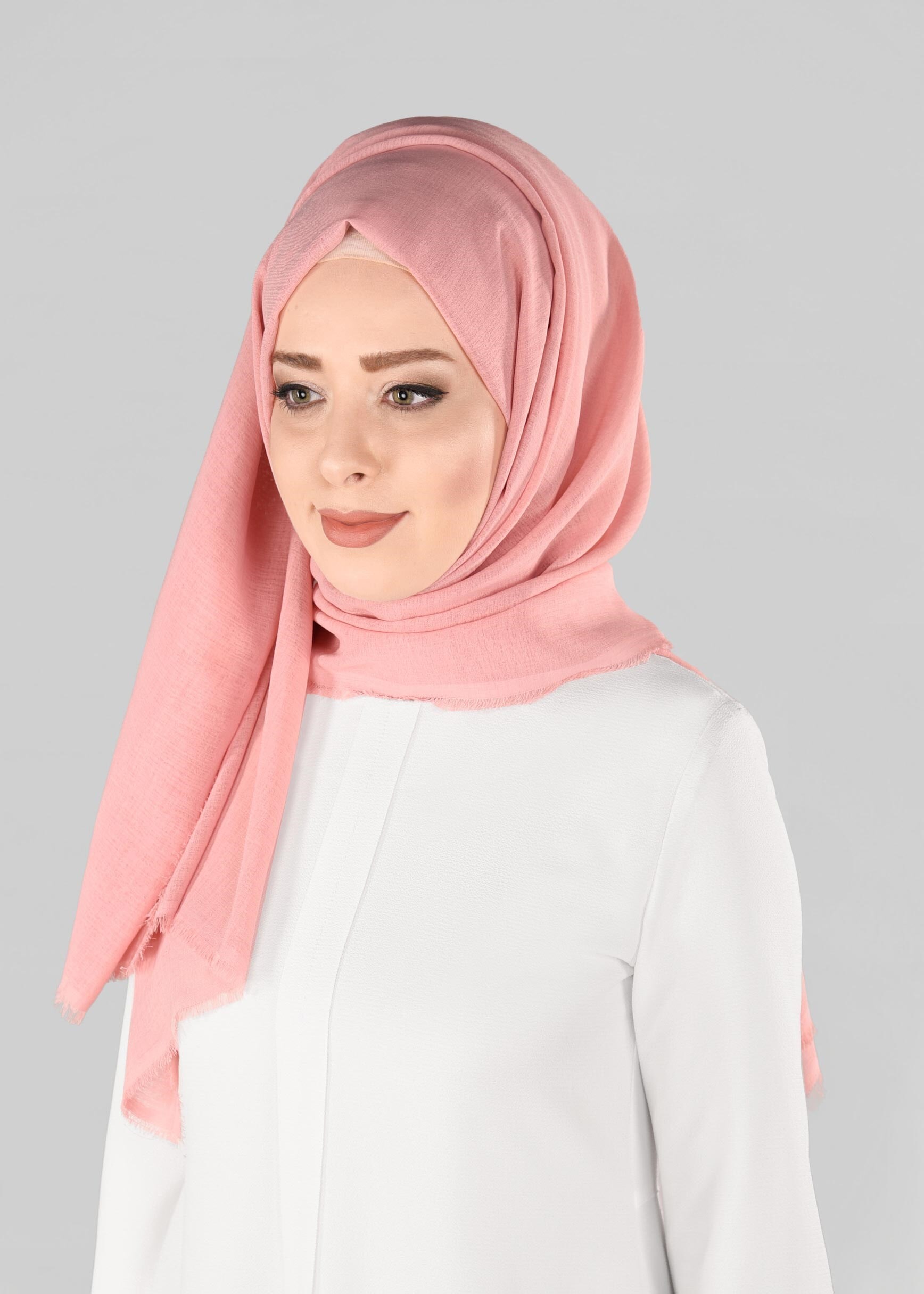 Tesettür giyim PUDRA 9900 ALVİNA HİNT İPEKSİ ŞAL