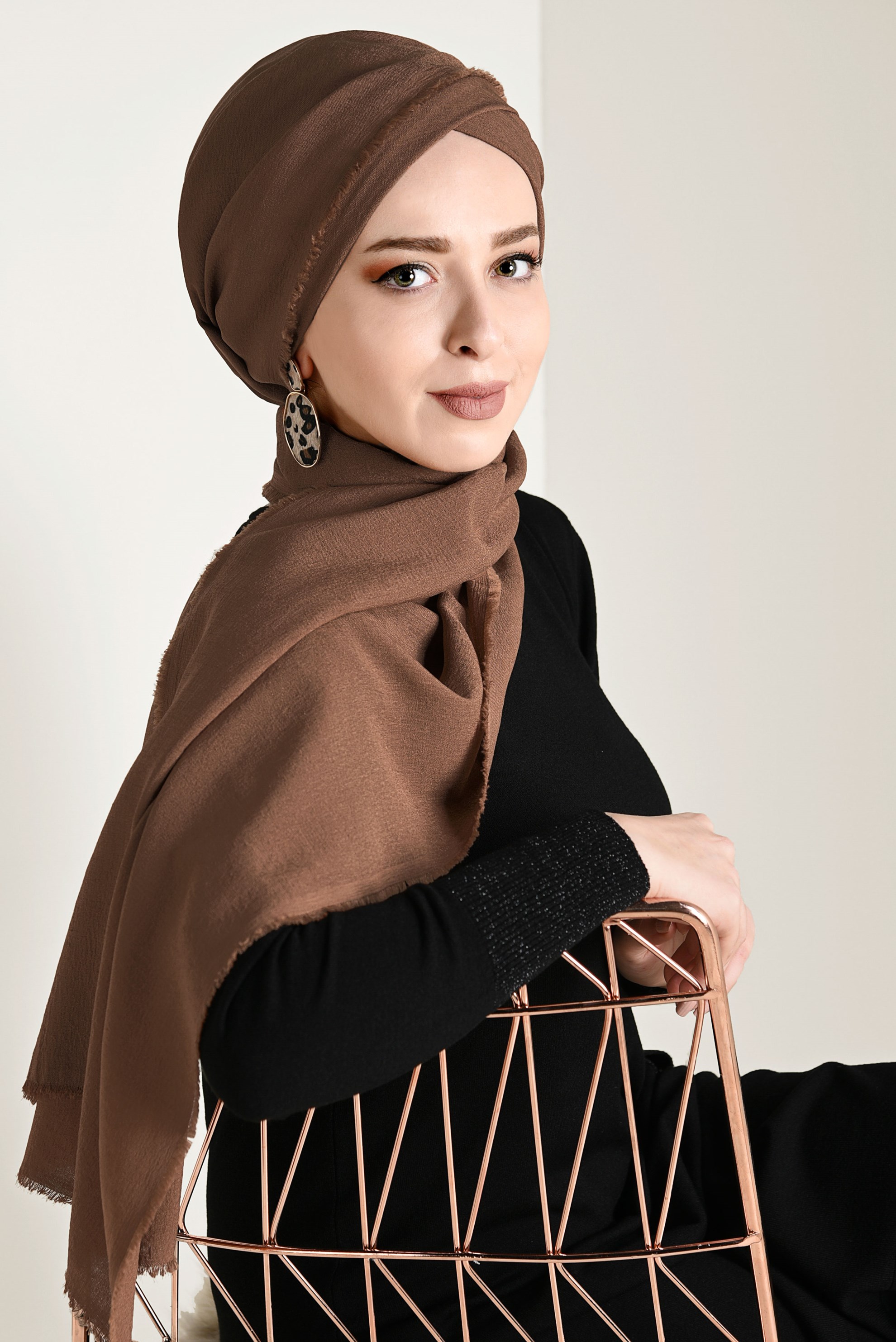 Tesettür giyim TABA 9900 ALVİNA HİNT İPEKSİ ŞAL