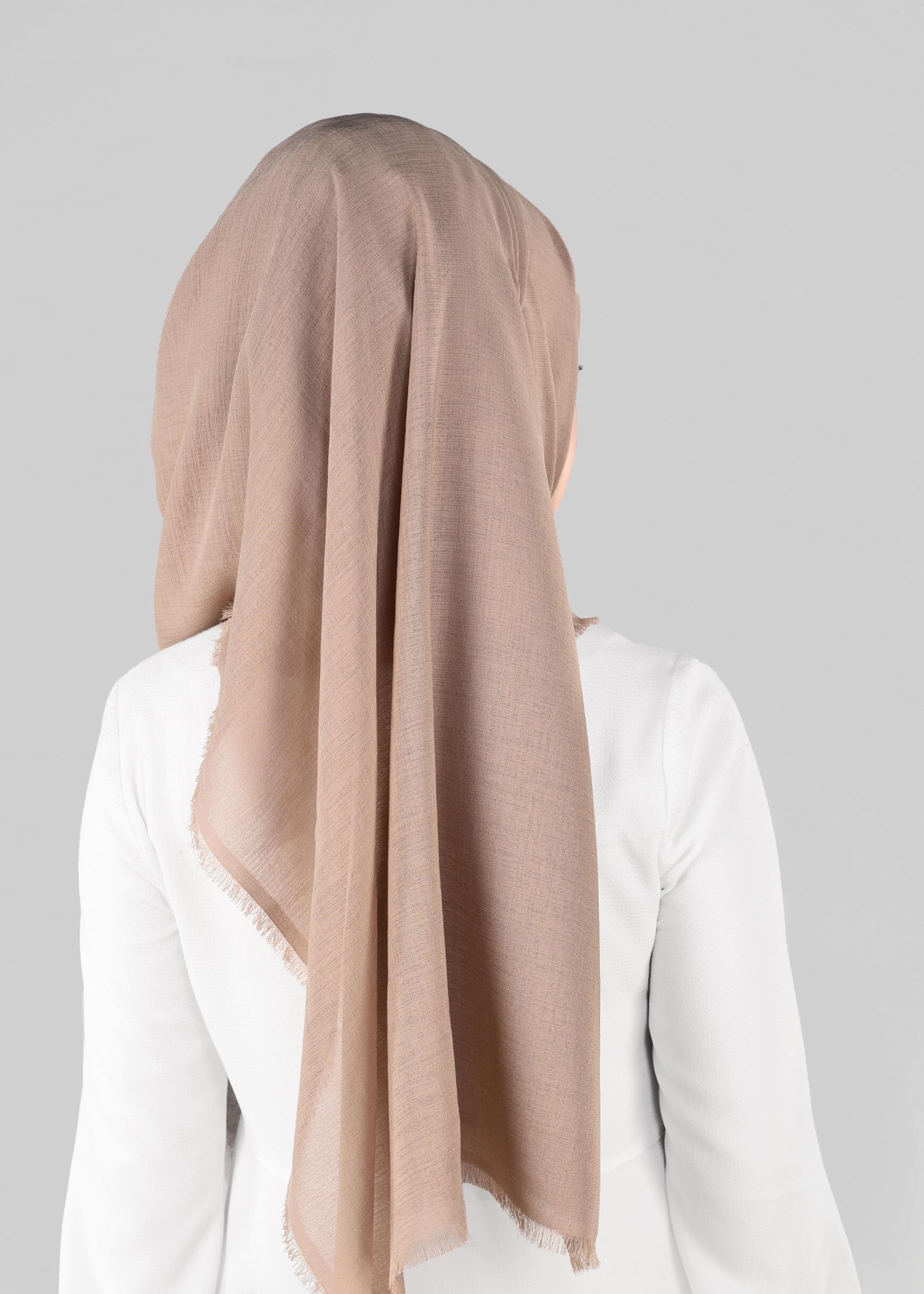 Tesettür giyim VİZON 9900 ALVİNA HİNT İPEKSİ ŞAL